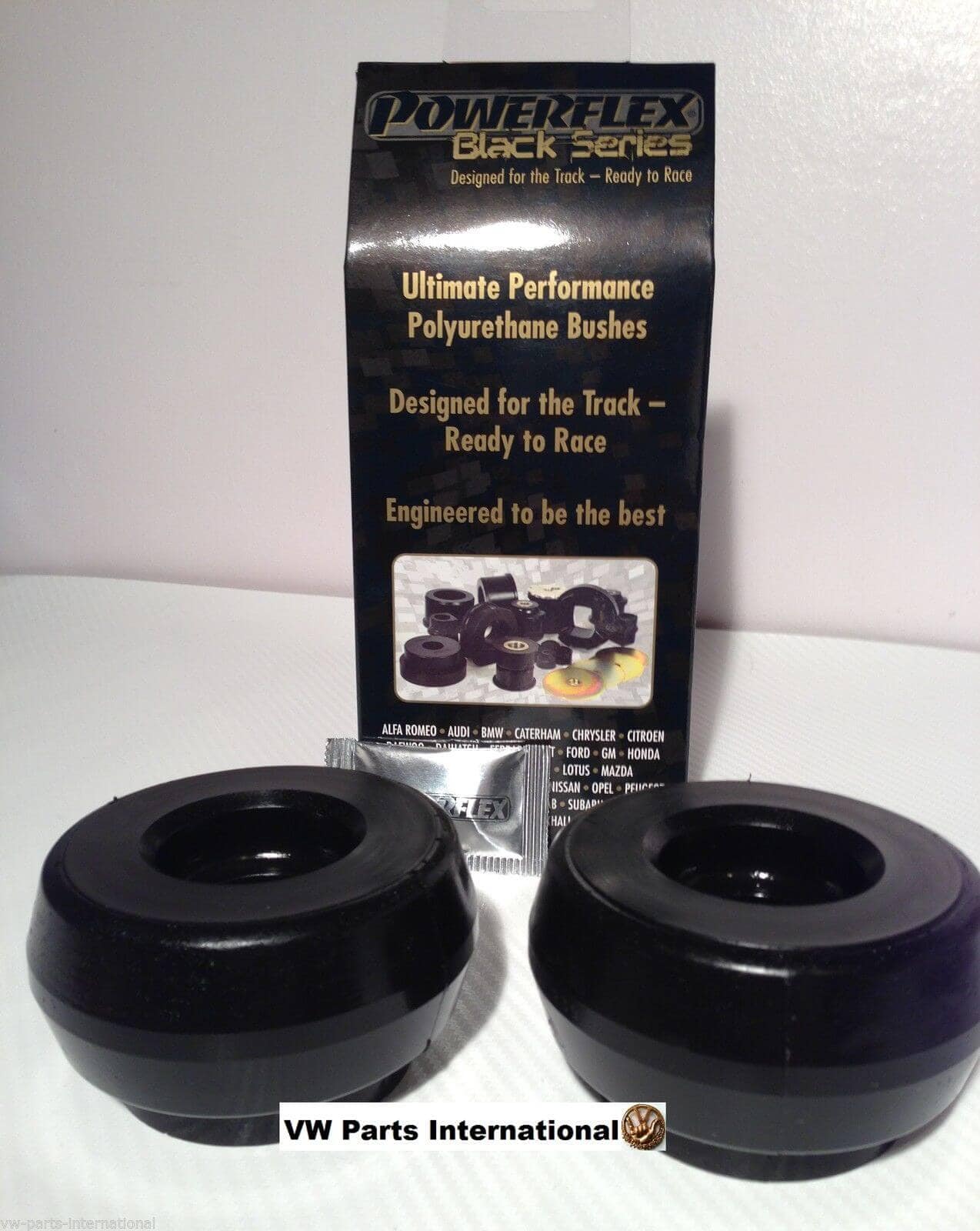 VW Golf MK2 GTI G60 Black Powerflex Front Strut Top Mounts Suspension Bushes PFF85239BLK with