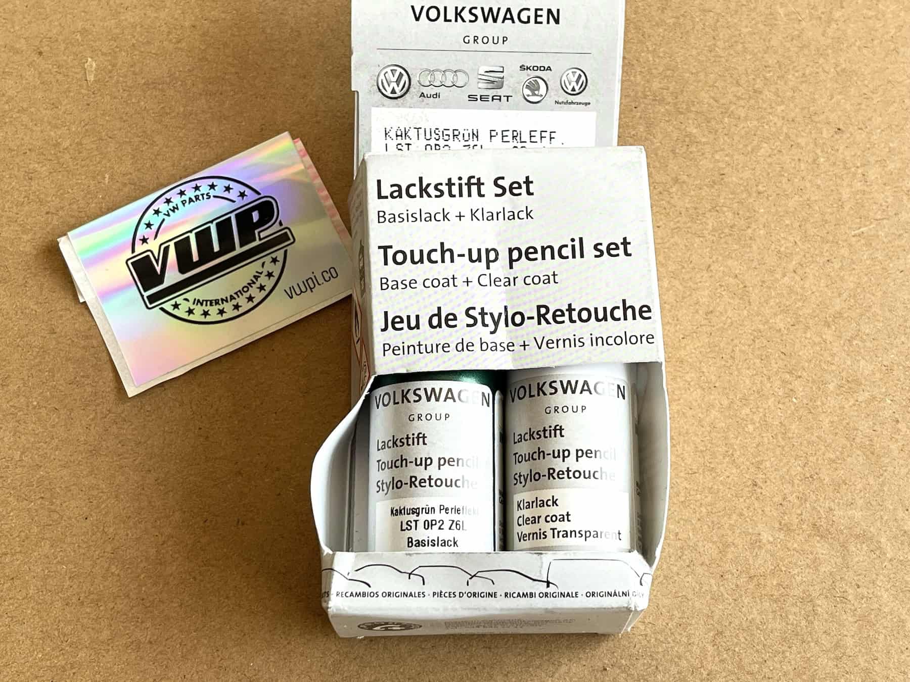 Cactus Green LZ6L Genuine VW Touch Up Paint Audi Seat Skoda Scratch Chip  Repair - VW Parts International