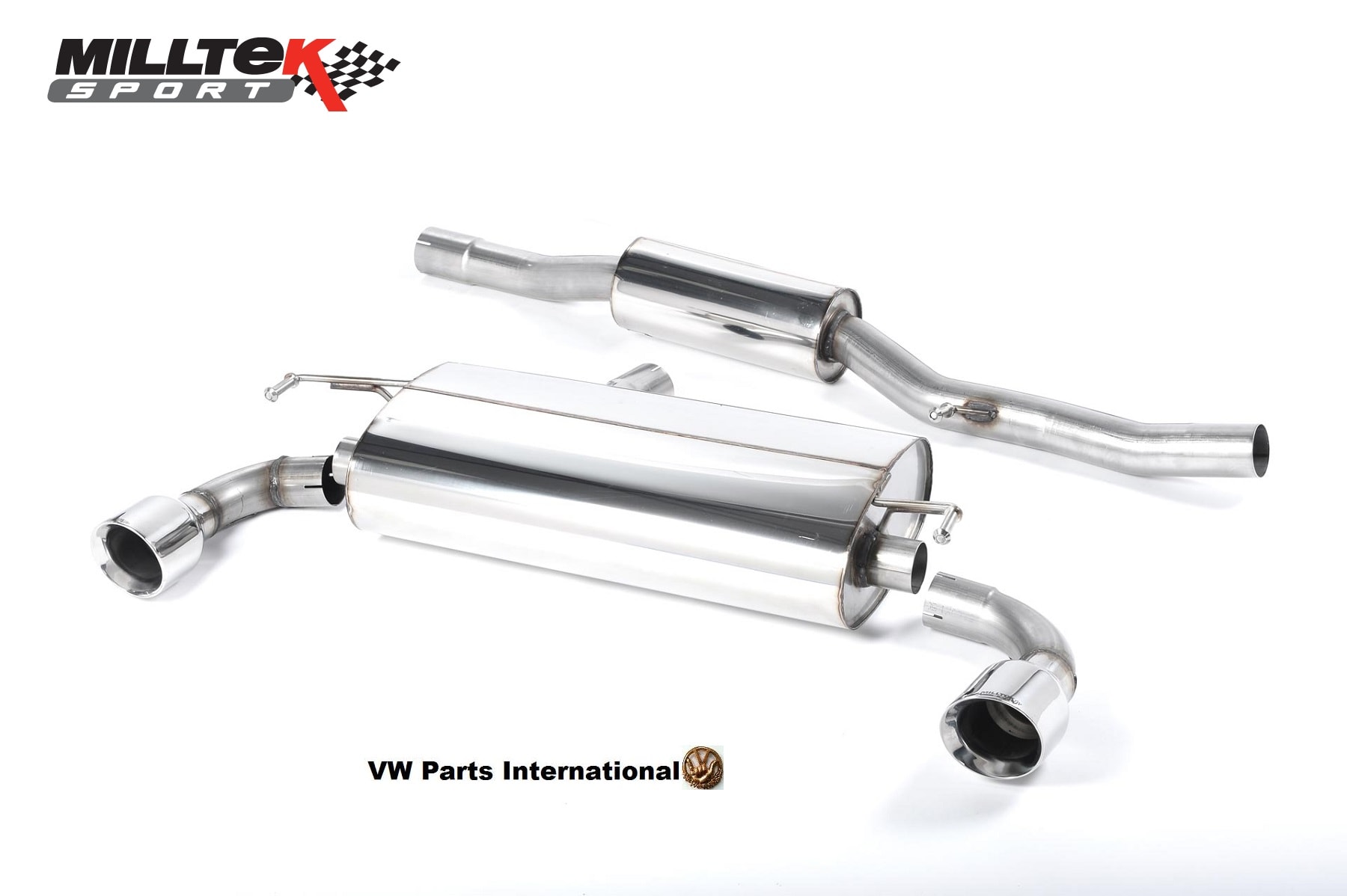 VW Golf MK4 R32 Milltek Sport Cat Back Exhaust System Resonated GT100