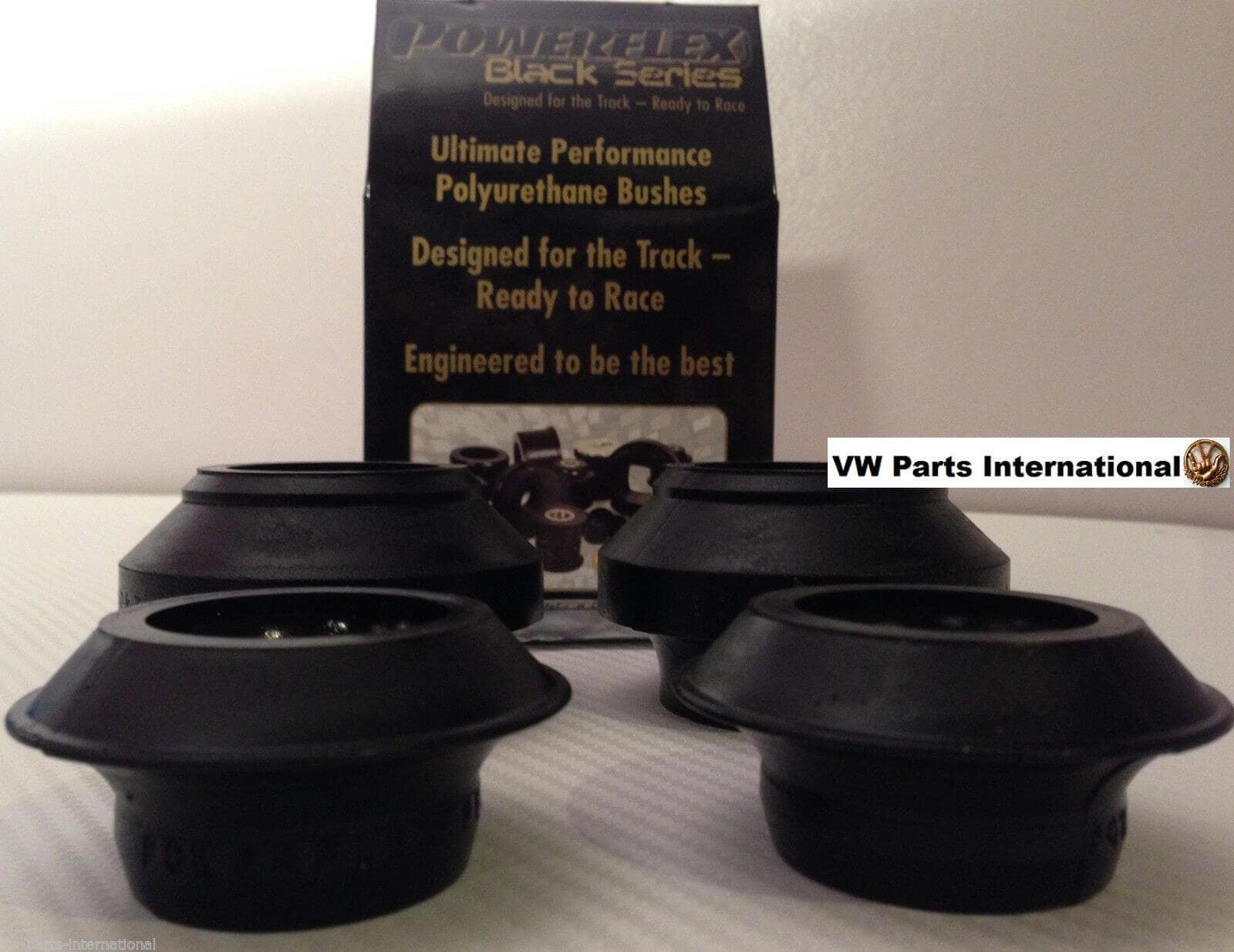 VW Golf MK2 G60 Rallye GTI Black Powerflex Rear Shock Strut Top Mounts PFR85240BLK VW Parts