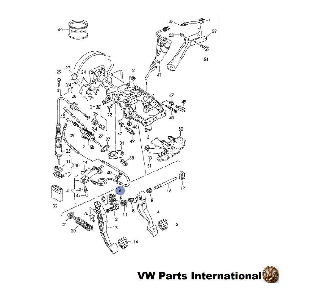 VW Golf MK2 MK3 GTI VR6 Brake Pedal Master Cylinder Retainer Clip