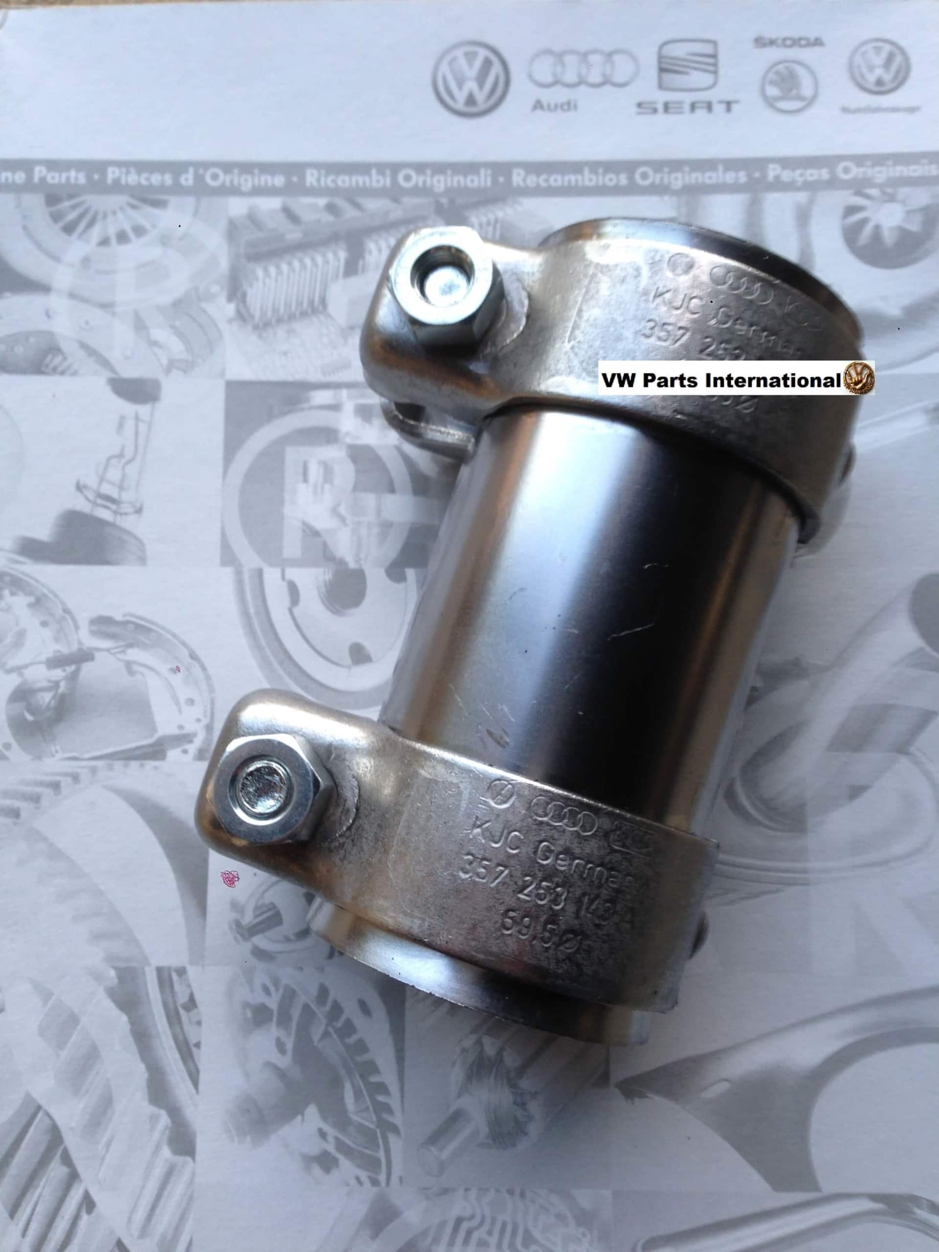 VW Golf Polo Dual Exhaust Clamp 45mm New Genuine OEM VW Part 1K0253141K ...