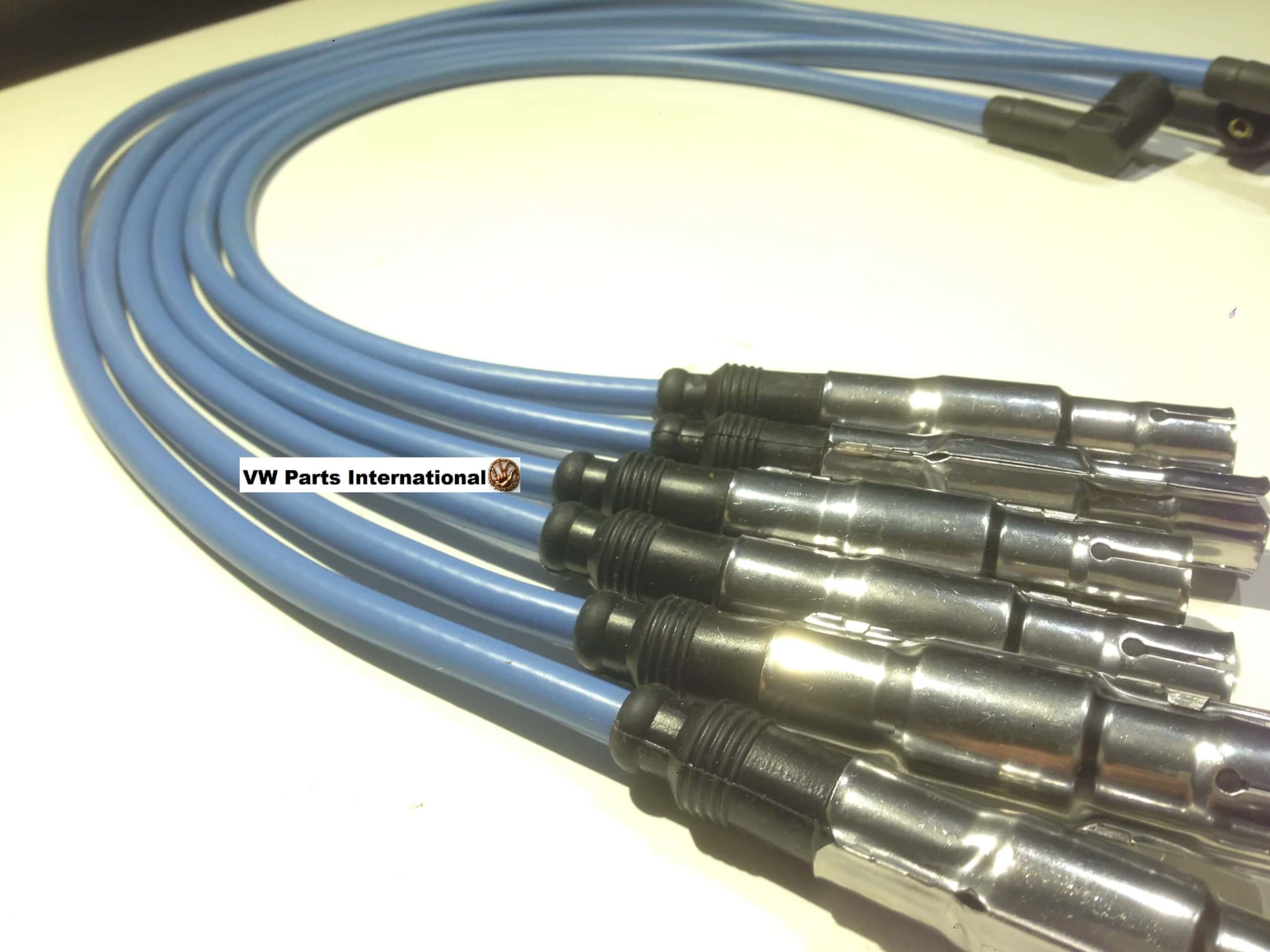 VW GOLF MK3 VR6 8mm Sky Blue Performance HT Ignition Leads Coil Pack