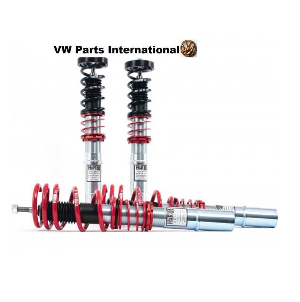 VW POLO inc GTI H&R Sport MonoTube Coilover Kit 01> 3 Bolt Top Mount