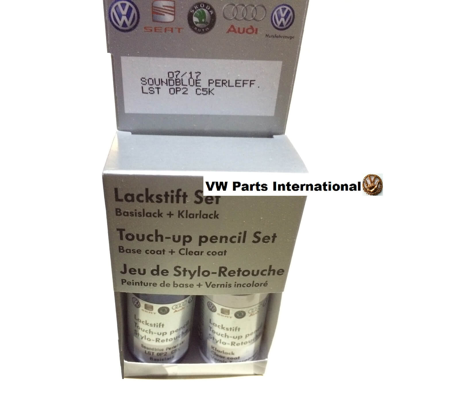 Sound Blue Pearlescent LC5K Genuine VW Touch Up Paint Audi Seat Skoda