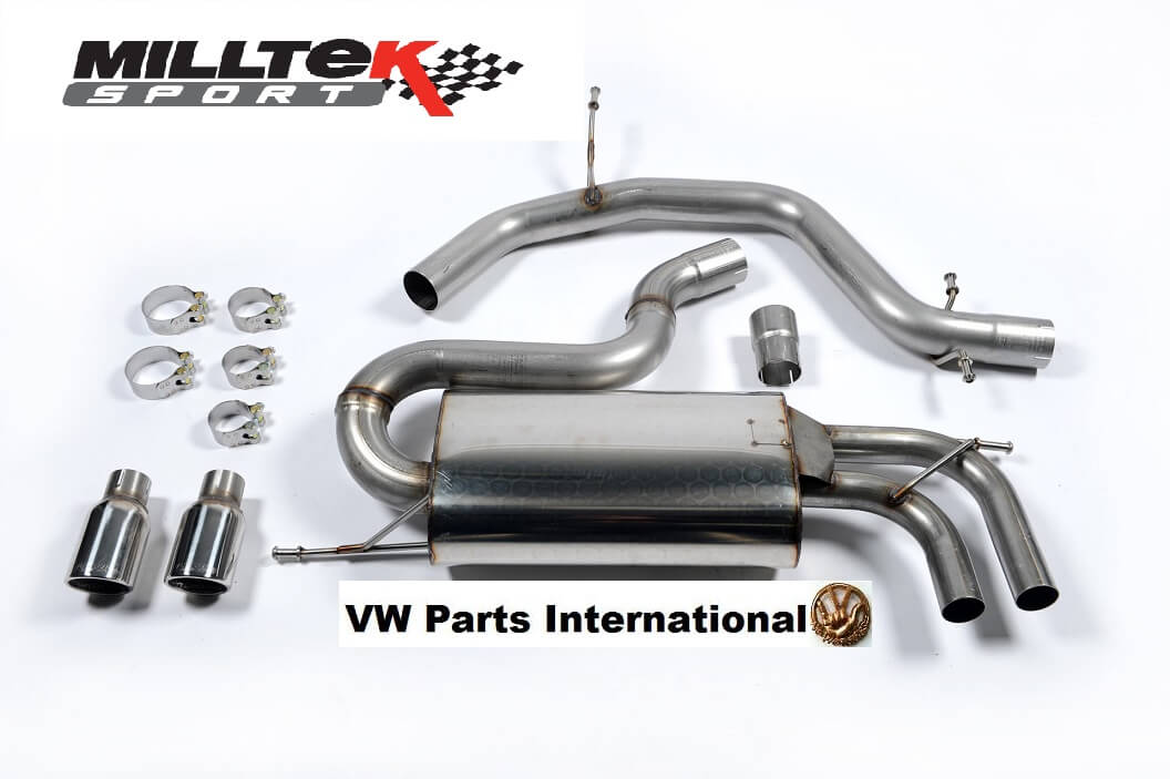 Audi A3 2.0 TFSI Sportback Milltek Sport Resonated Cat Back Exhaust