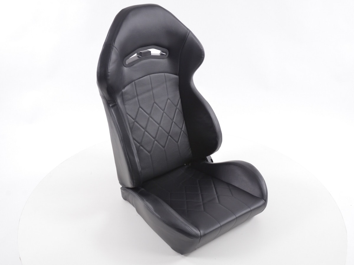 FK Sport Seats Half Bucket Seat Set Black Faux Leather with Heating VW