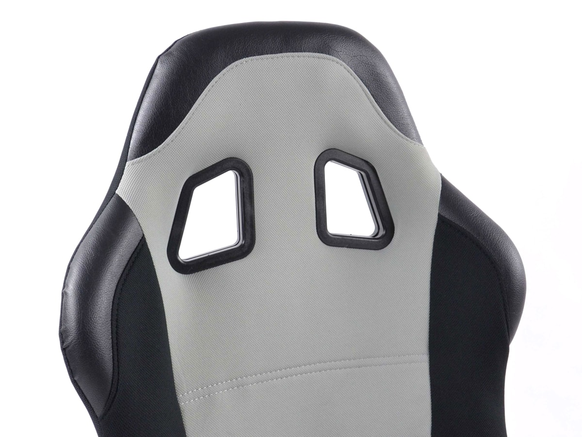 Wingback Race Car Bucket Seats Edition 4 Black Grey Fabric Black Faux