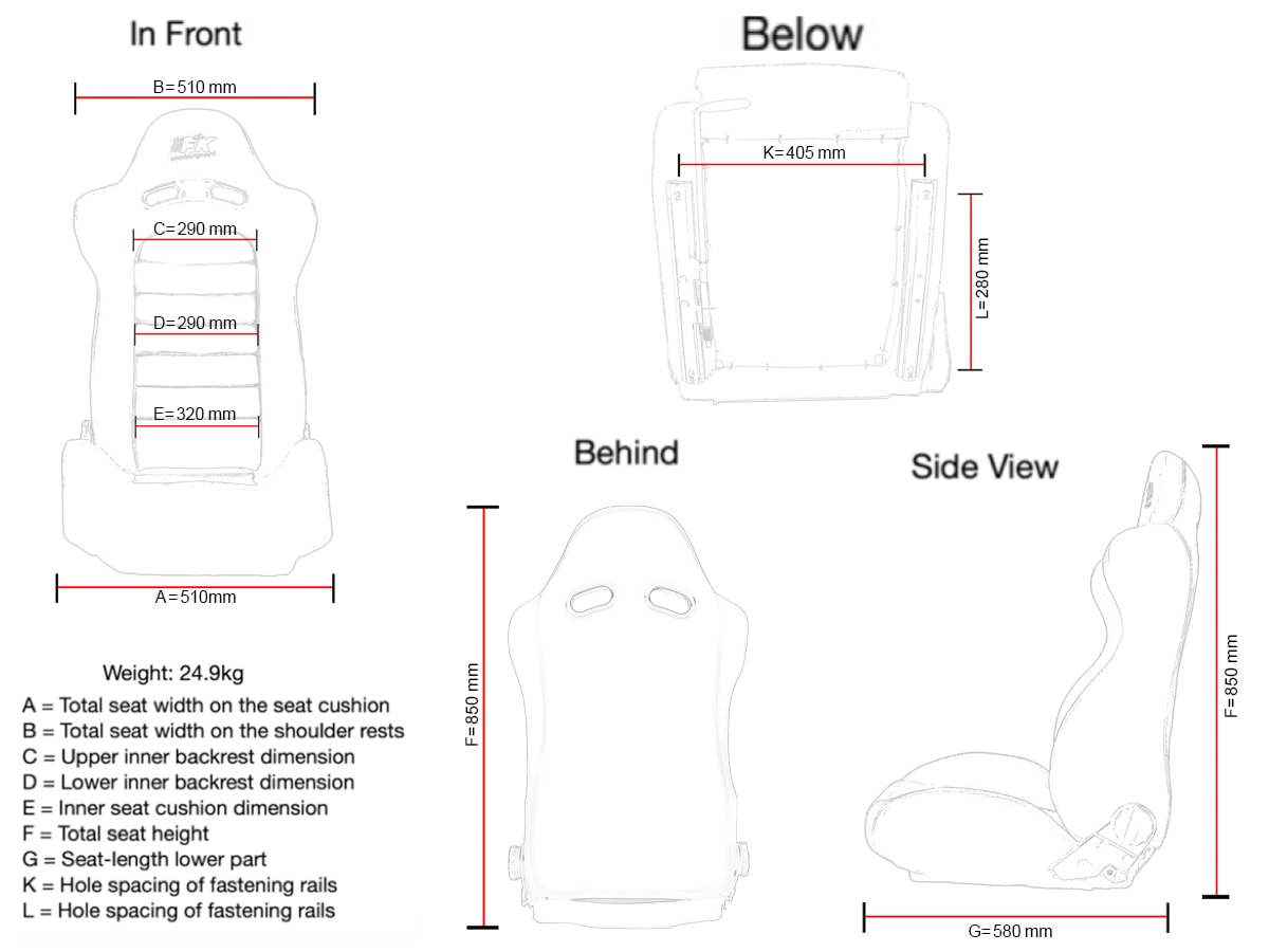 Wingback Sports Car Seats Las Vegas Black White Faux Leather White