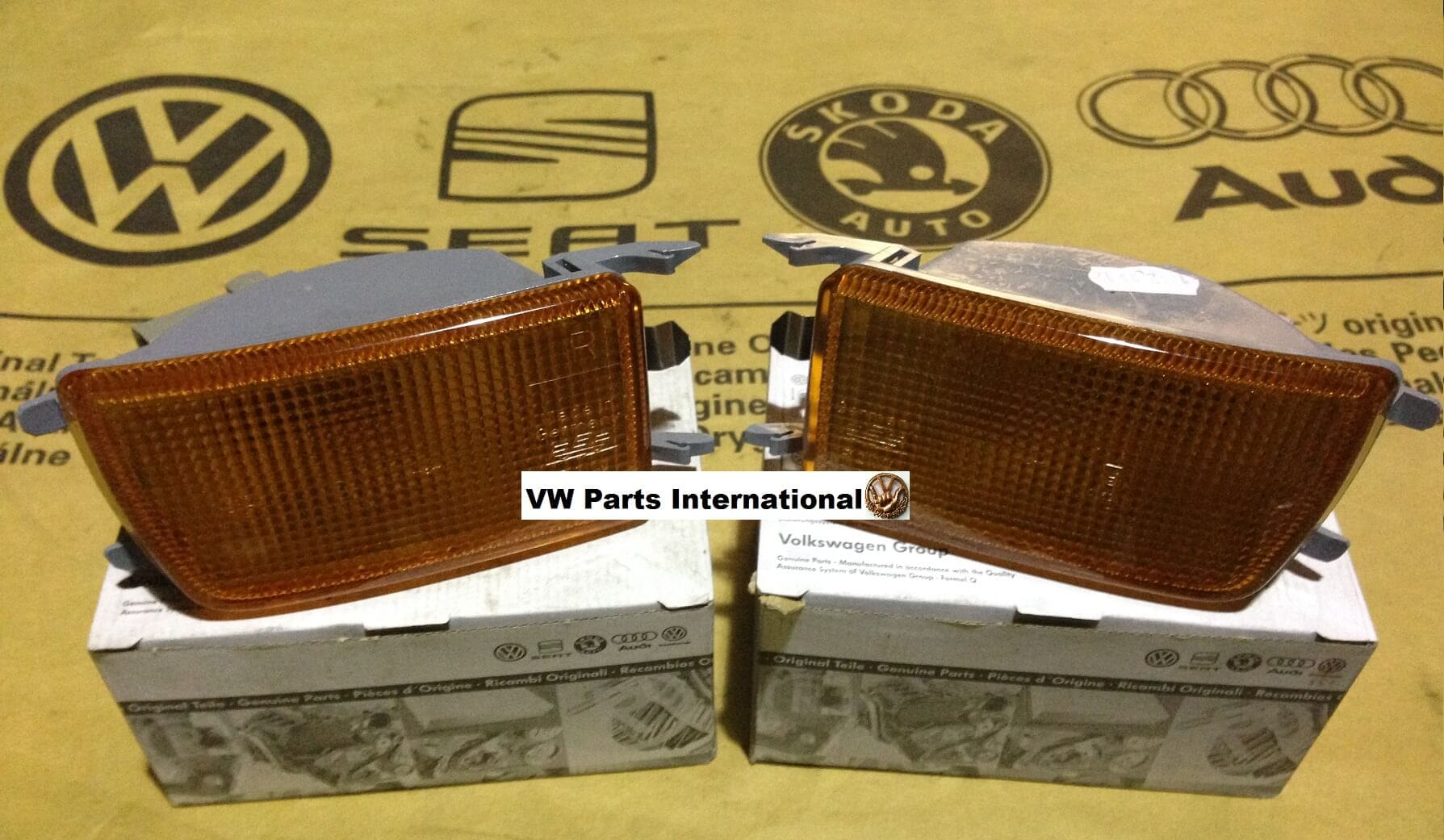 VW Golf MK3 GTI VR6 Amber Orange Front Indicators Turn Signals UK Euro