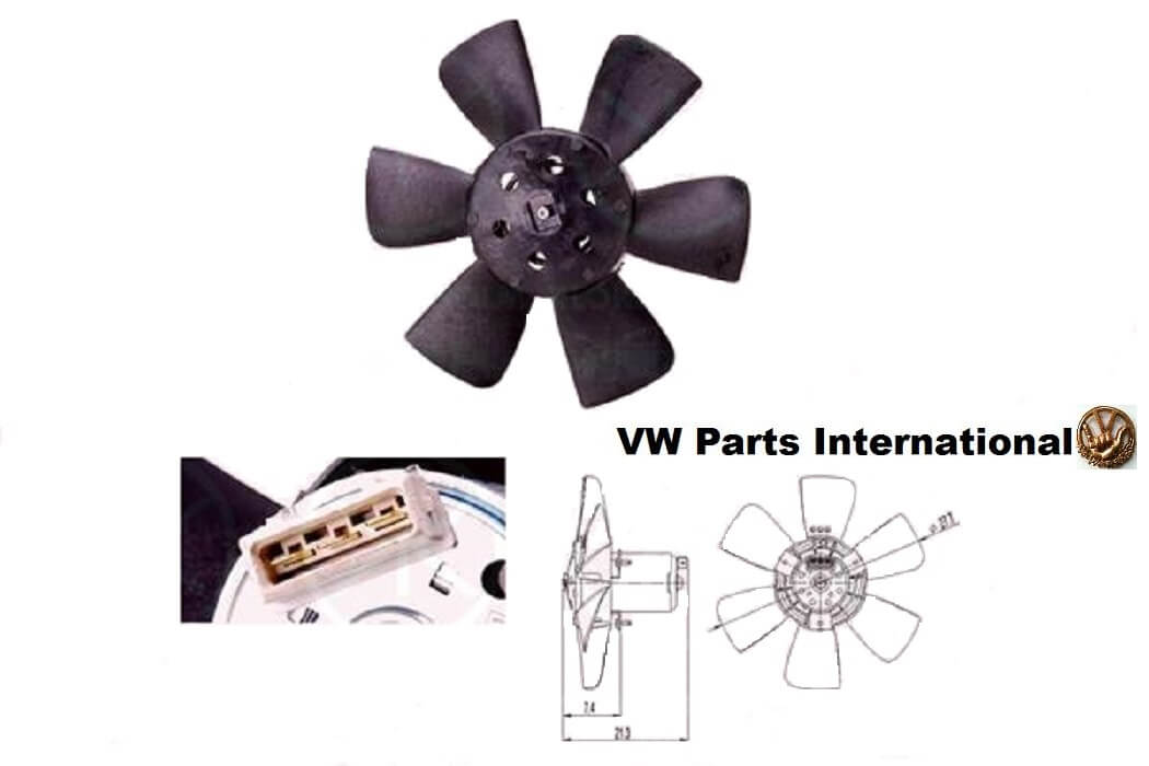 VW Golf MK2 Radiator Fan W/O Shroud Brand New High Quality Part VW