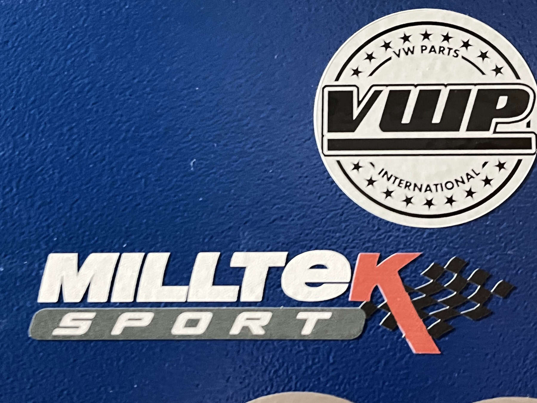 Official Milltek Sport Decal Sticker Emblem Logo 2x small 100mm White