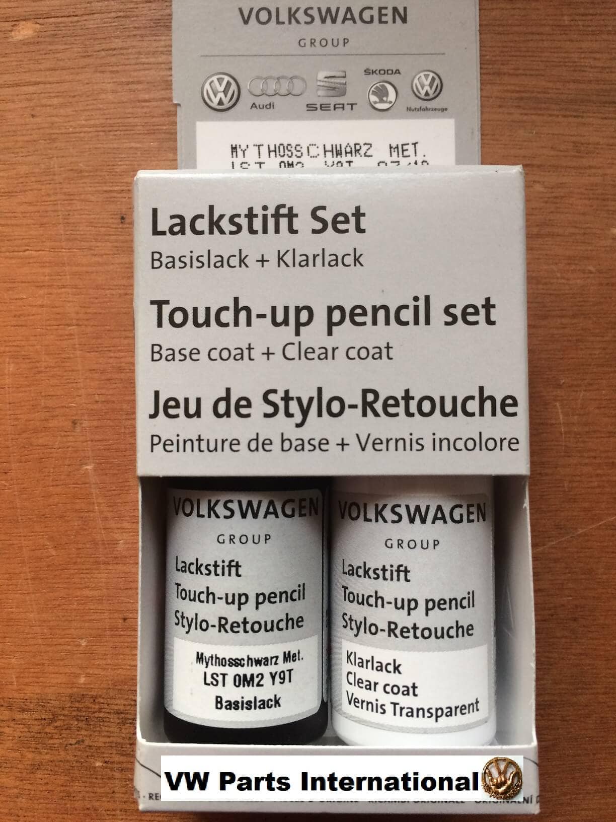Metallic Mythical Black LY9T Genuine VW Touch Up Paint Audi Seat Skoda