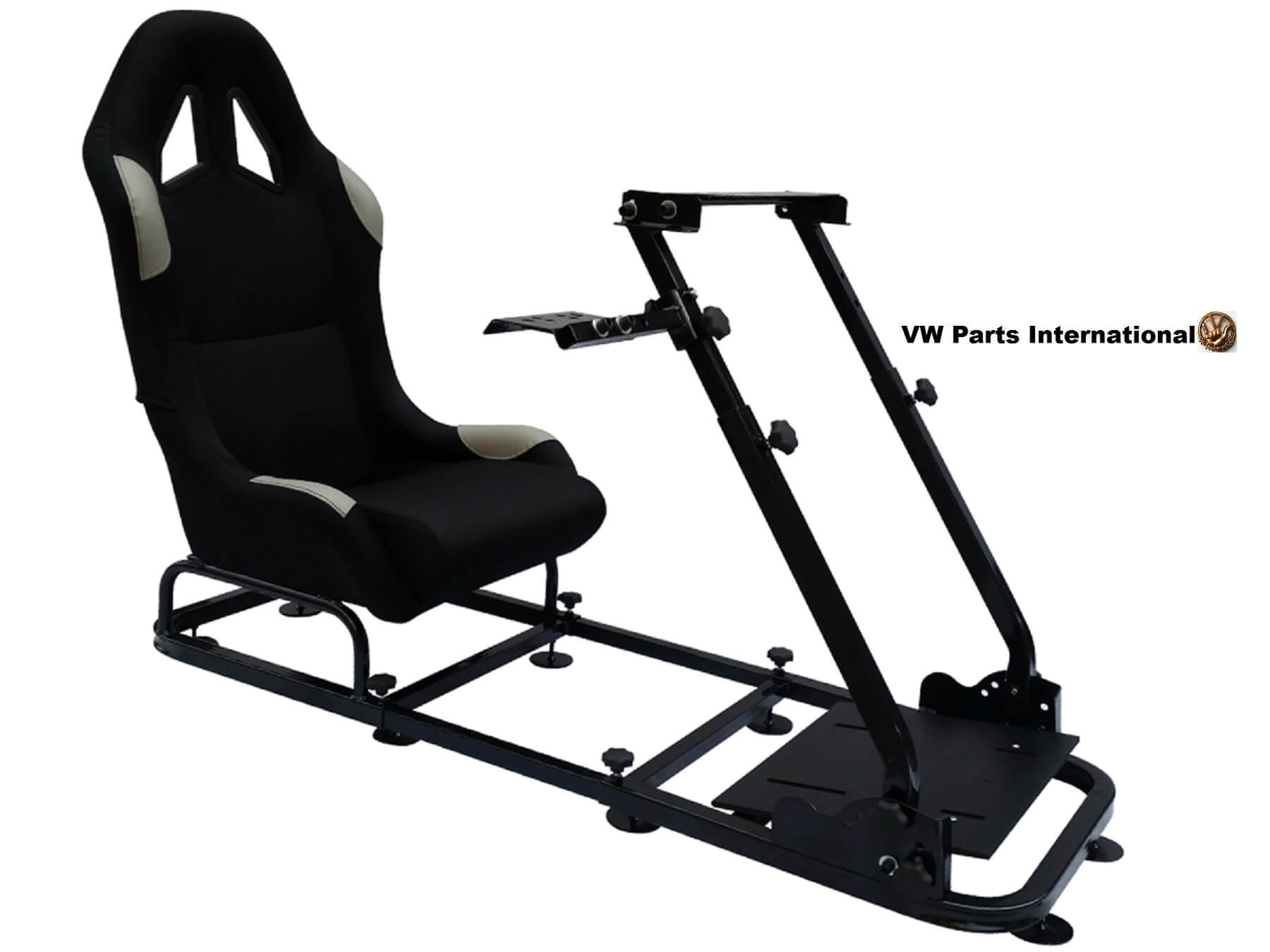 Car Gaming Racing Simulator Frame Chair Bucket Seat For Virtual Reality Game PC PS5 X Box Black