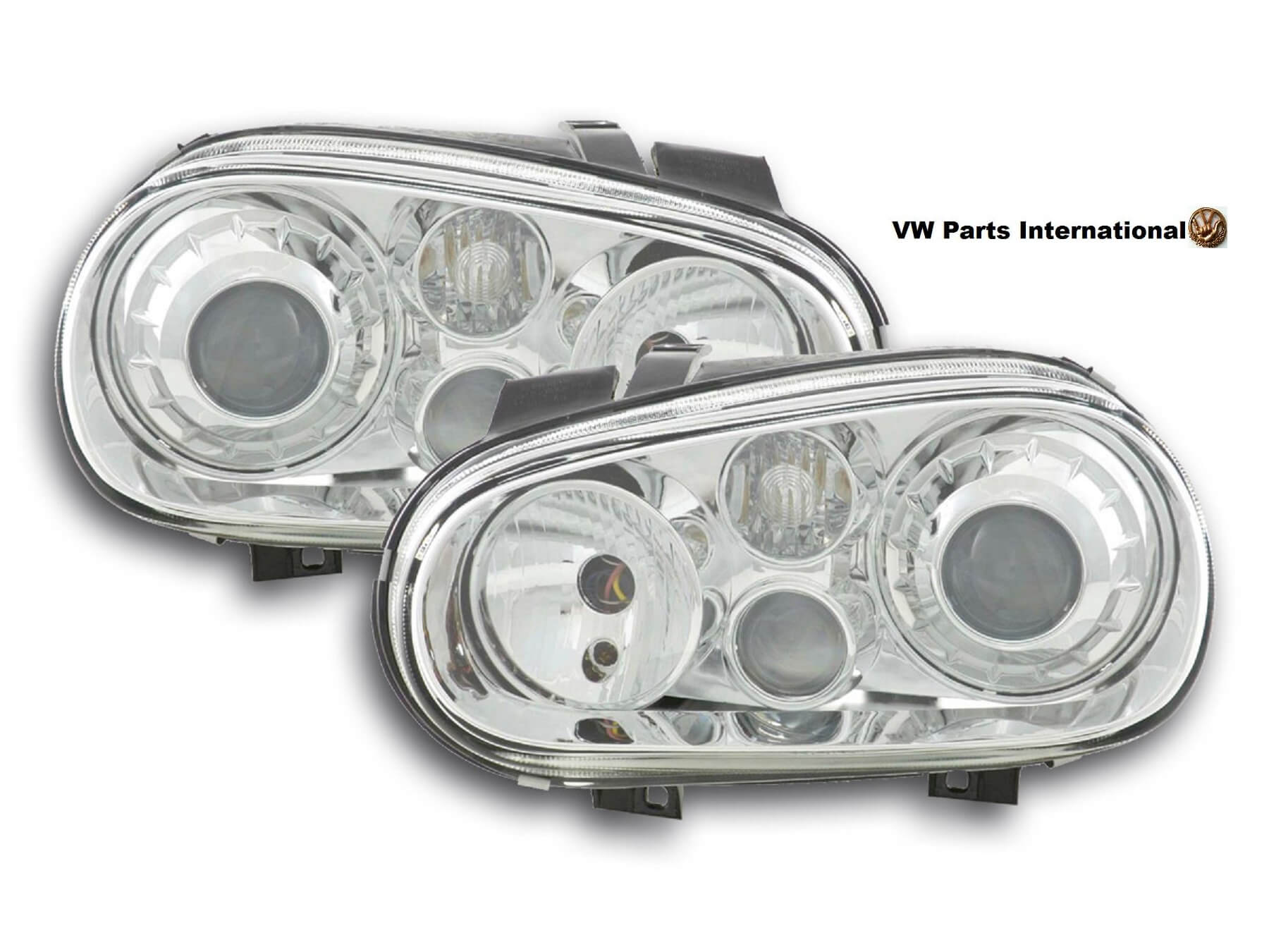 VW Golf MK4 Headlight 1J Pair Chrome Head Lights Left And Right Set