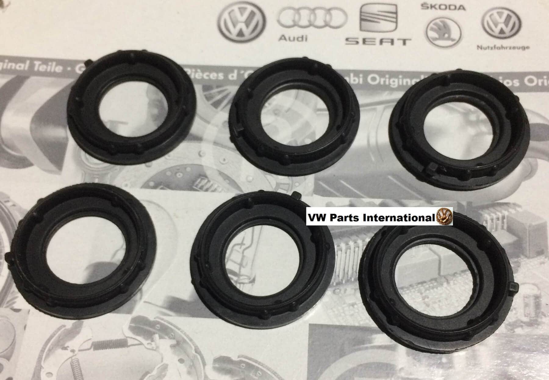 VW Golf MK4 R32 Camshaft Cover 6x Gasket Seals Spark Plug Coil Wells O