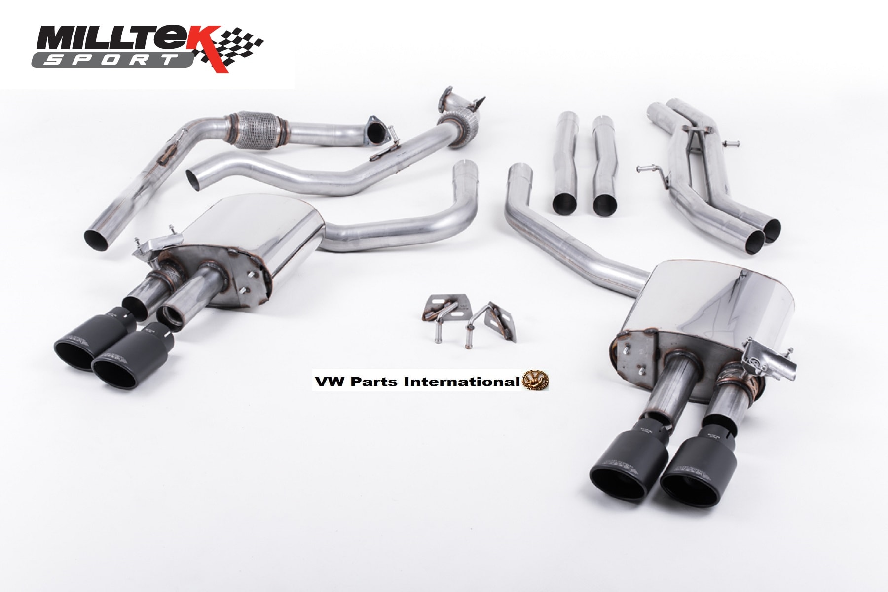 Audi S4 S5 3.0 V6 Turbo Milltek Sport Non Resonated Cat Back Exhaust