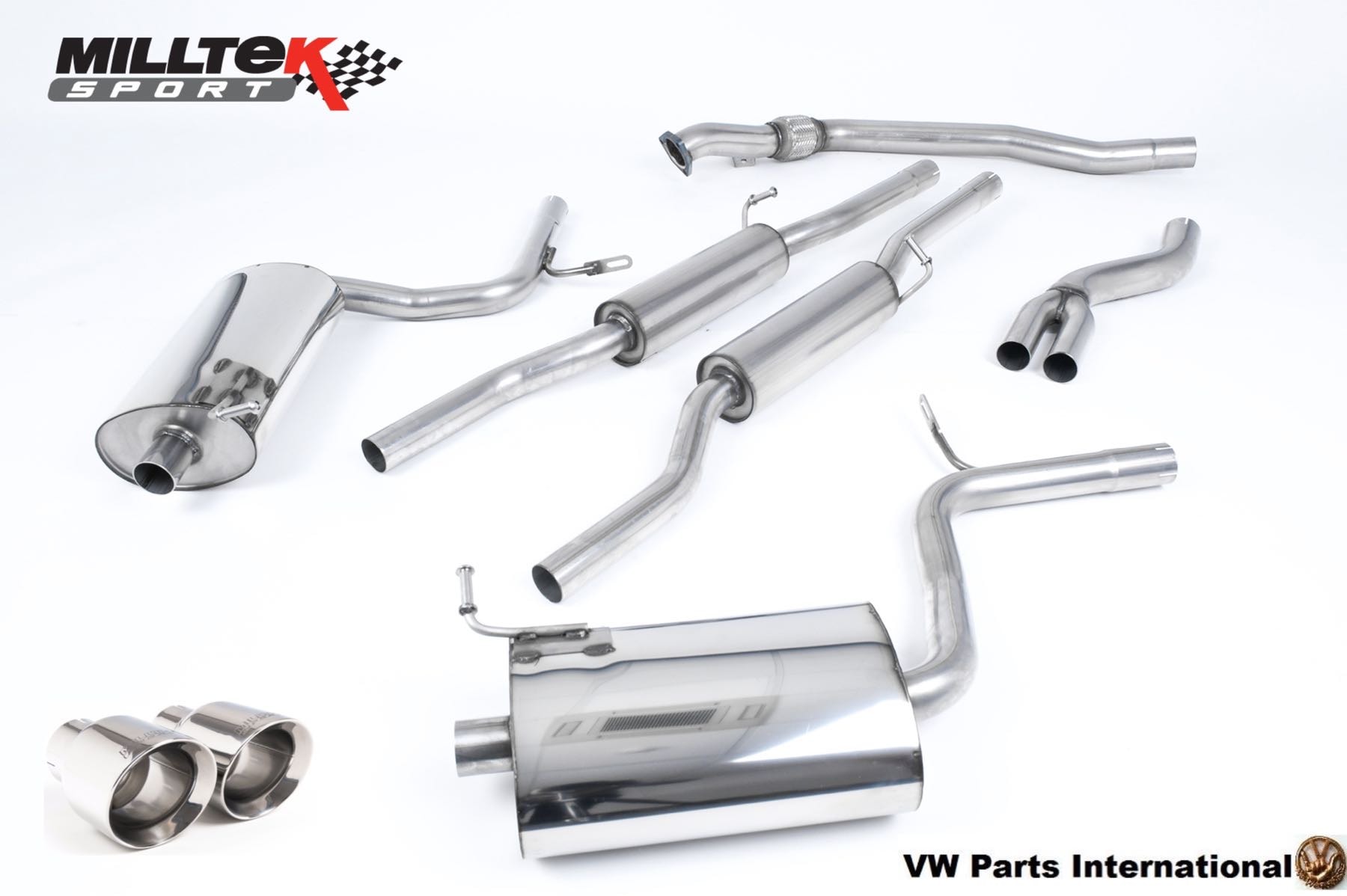 Audi A4 2.0 TFSI Quattro and DTM B7 Milltek Sport Cat Back Exhaust