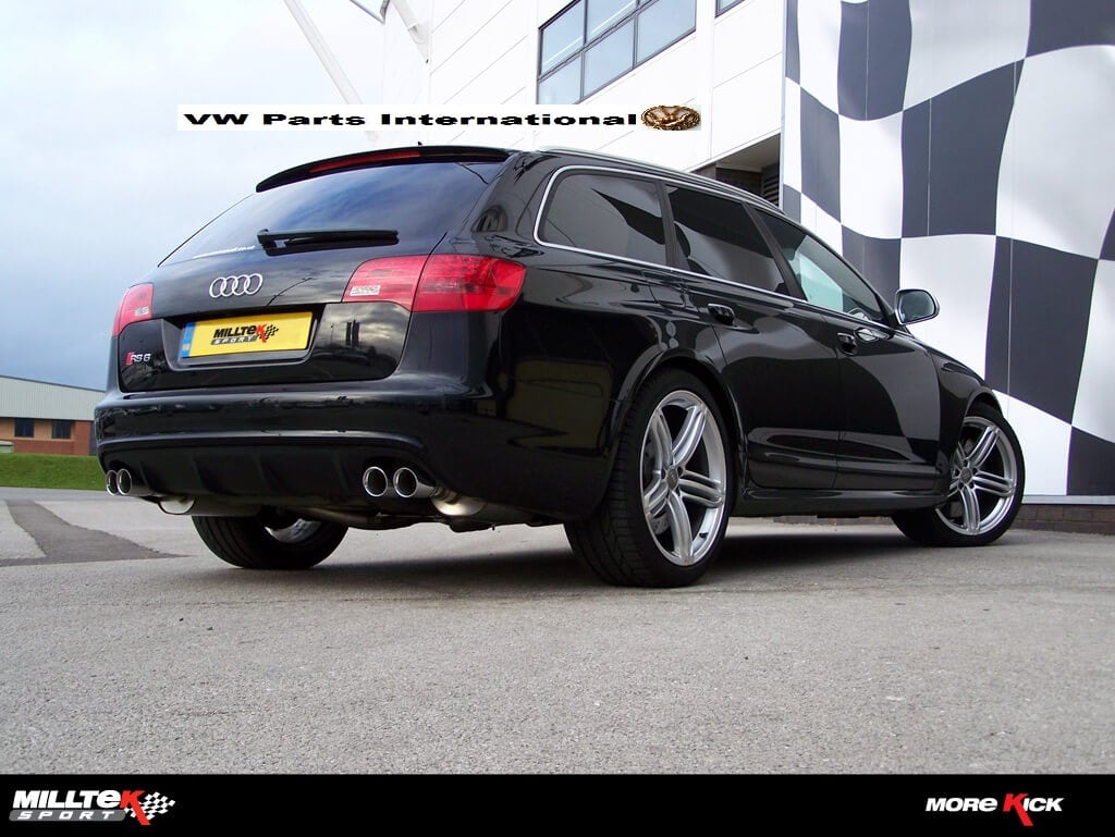 Audi RS6 C6 V10 quattro BiTurbo Milltek Sport Performance Resonated Cat Back Exhaust System