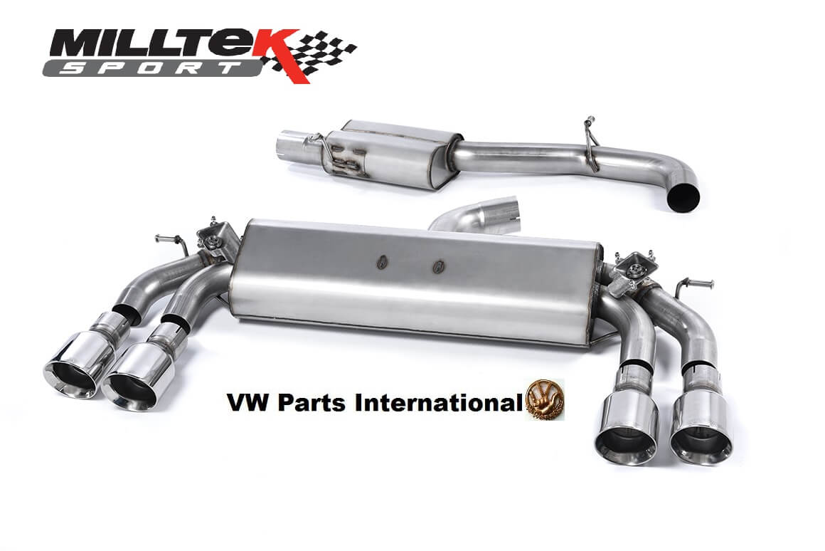 Audi S3 8V Quattro 2.0TFSI Milltek Sport Non Valved Cat Back Exhaust