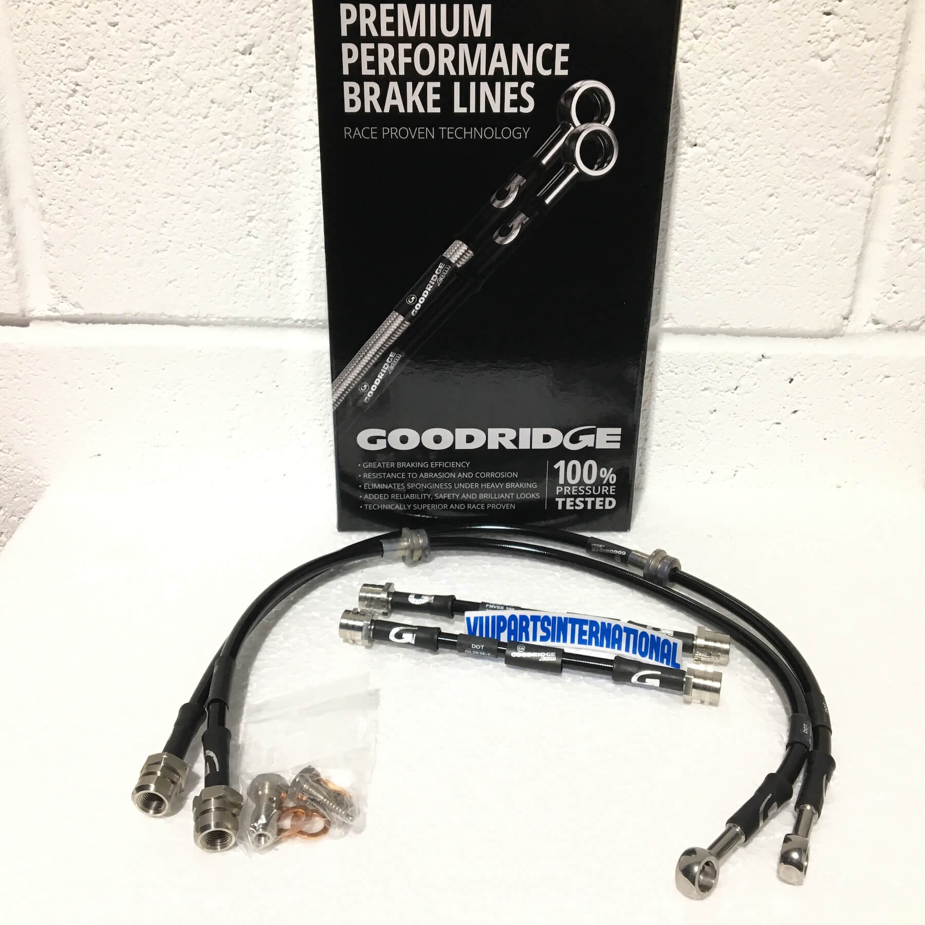 VW Golf MK4 V6 4Motion Goodridge Stainless Steel Braided Brake Hoses