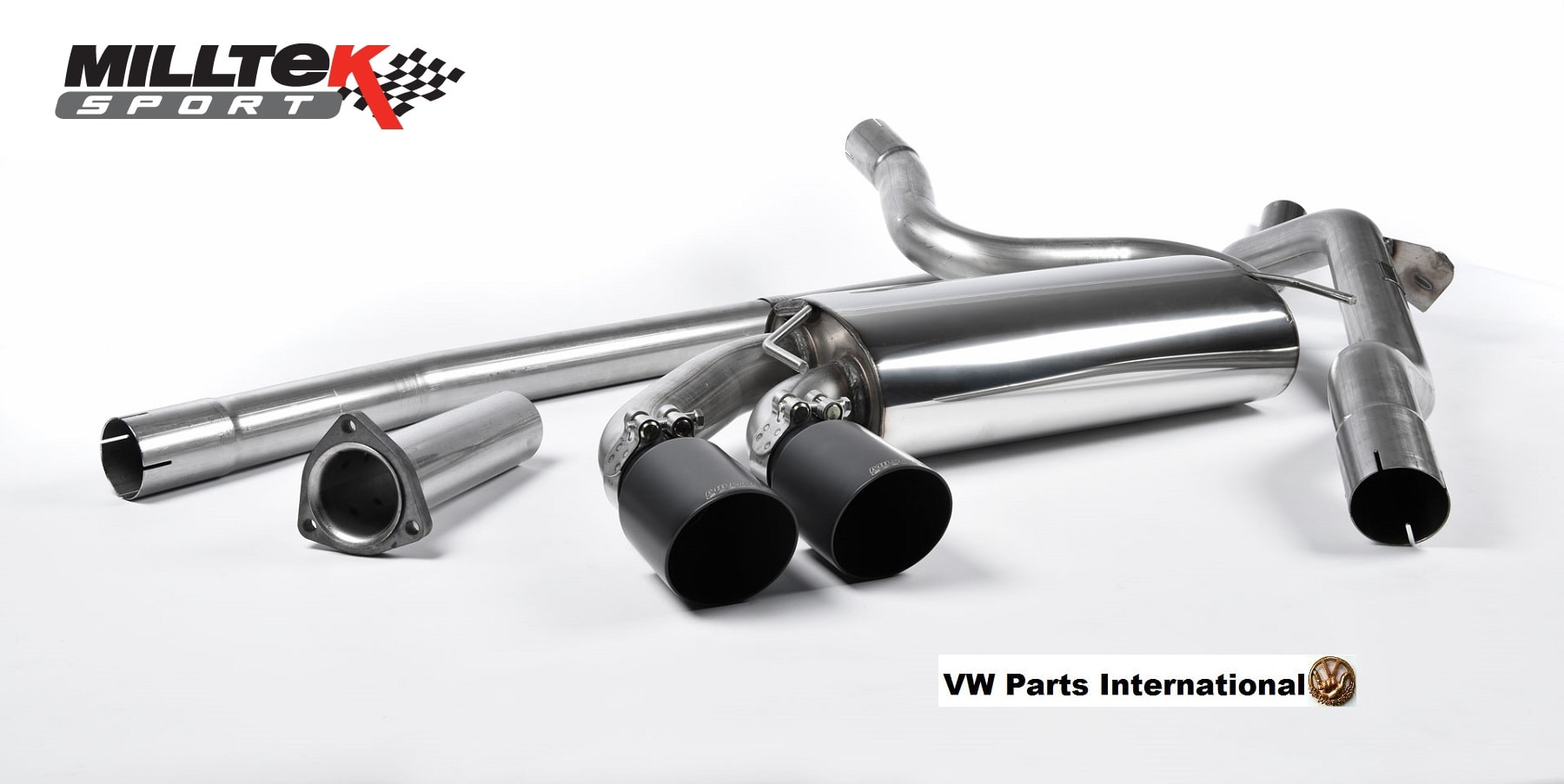 Audi Coupe UR quattro 10vT Milltek Sport Performance Exhaust Non Resonated Downpipe Back