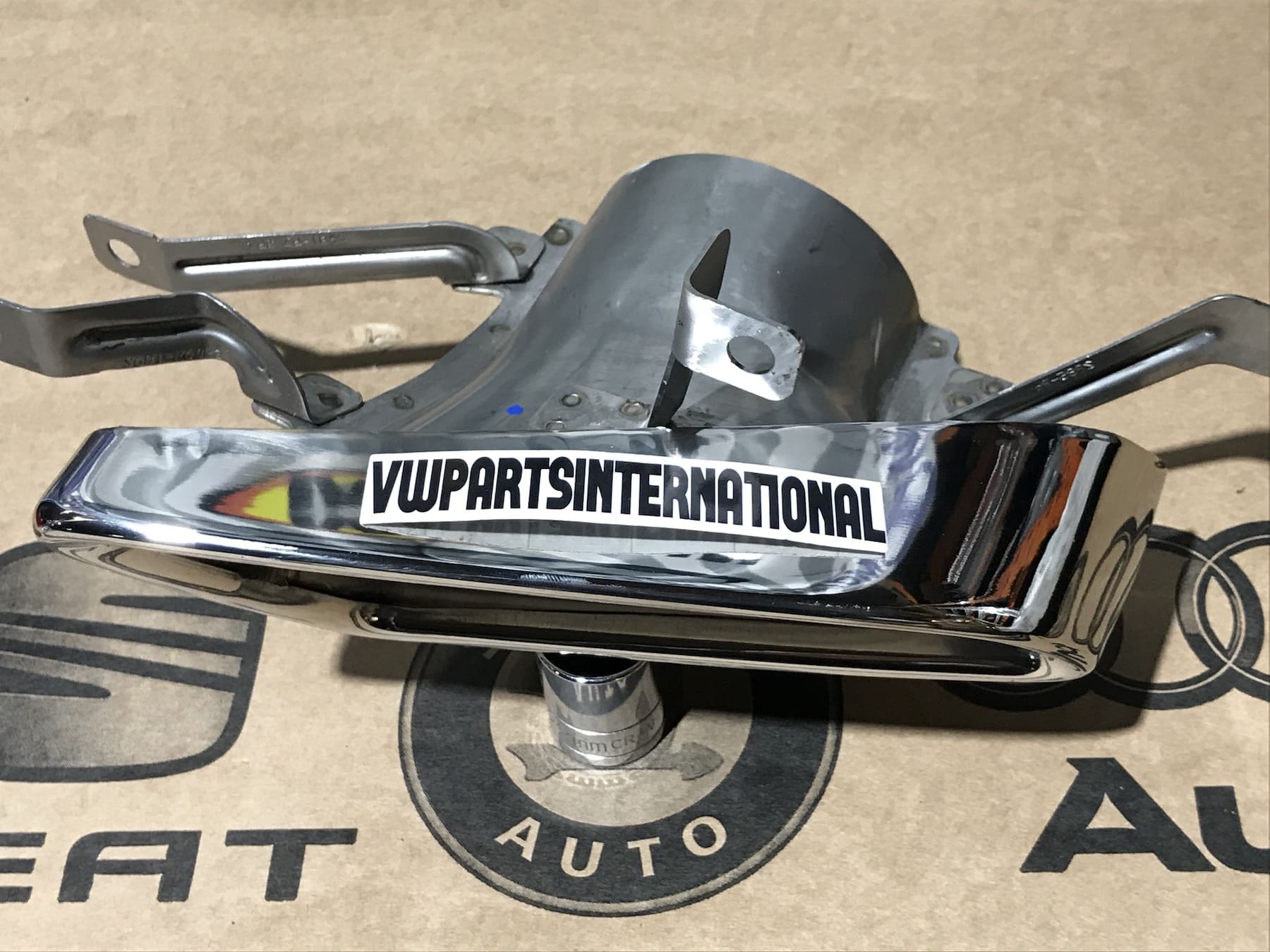 Skoda Octavia 1Z vRS Chrome Exhaust Tailpipe Tip Left side New Genuine