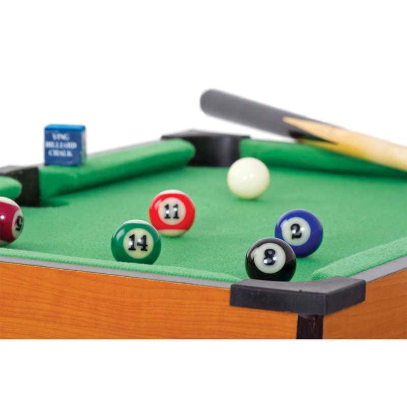 Wooden Tabletop Pool Table Game Time Passer Family Fun Table Game Toy