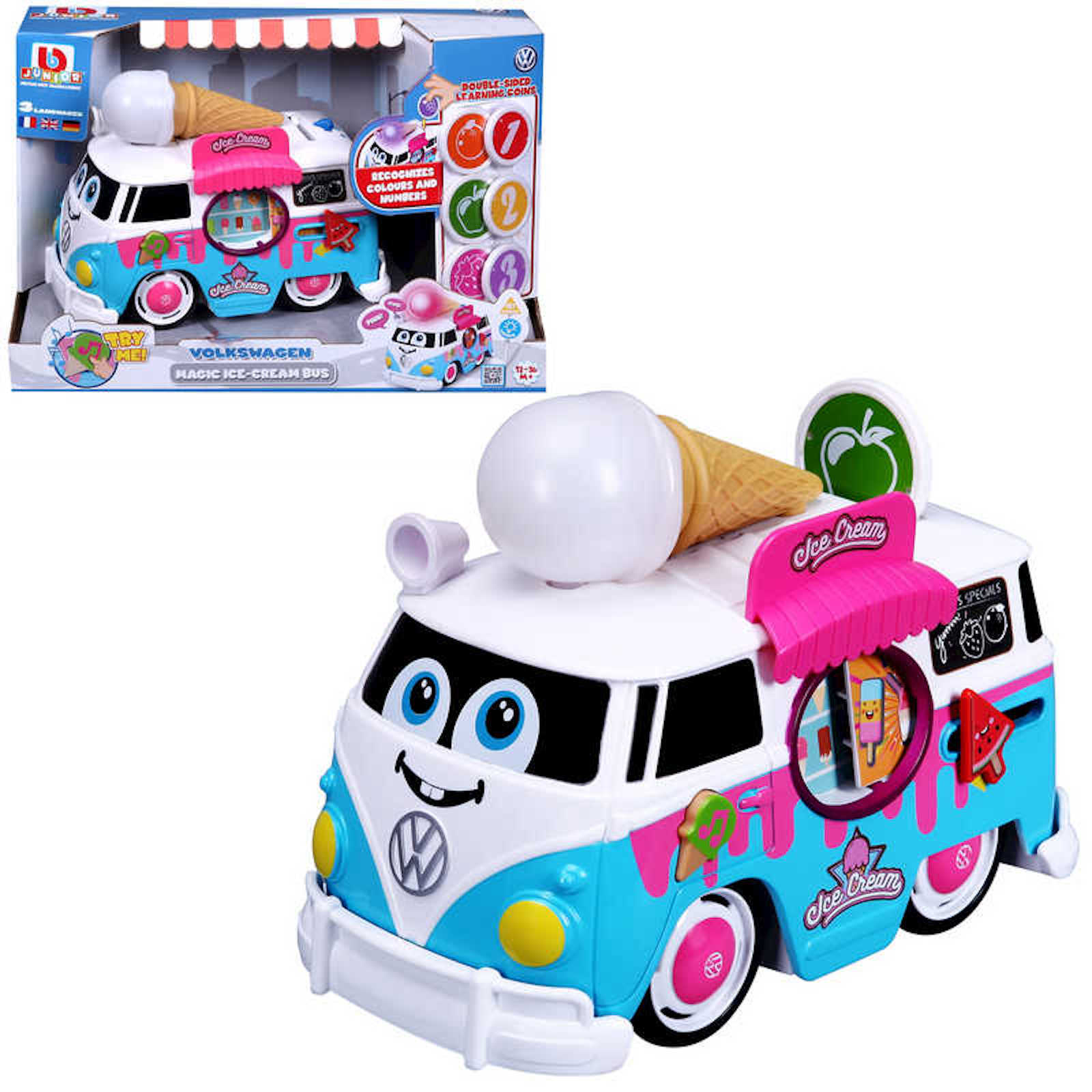 Junior Volkswagen Campervan Splitty Magic Ice Cream Learning Bus VW Car