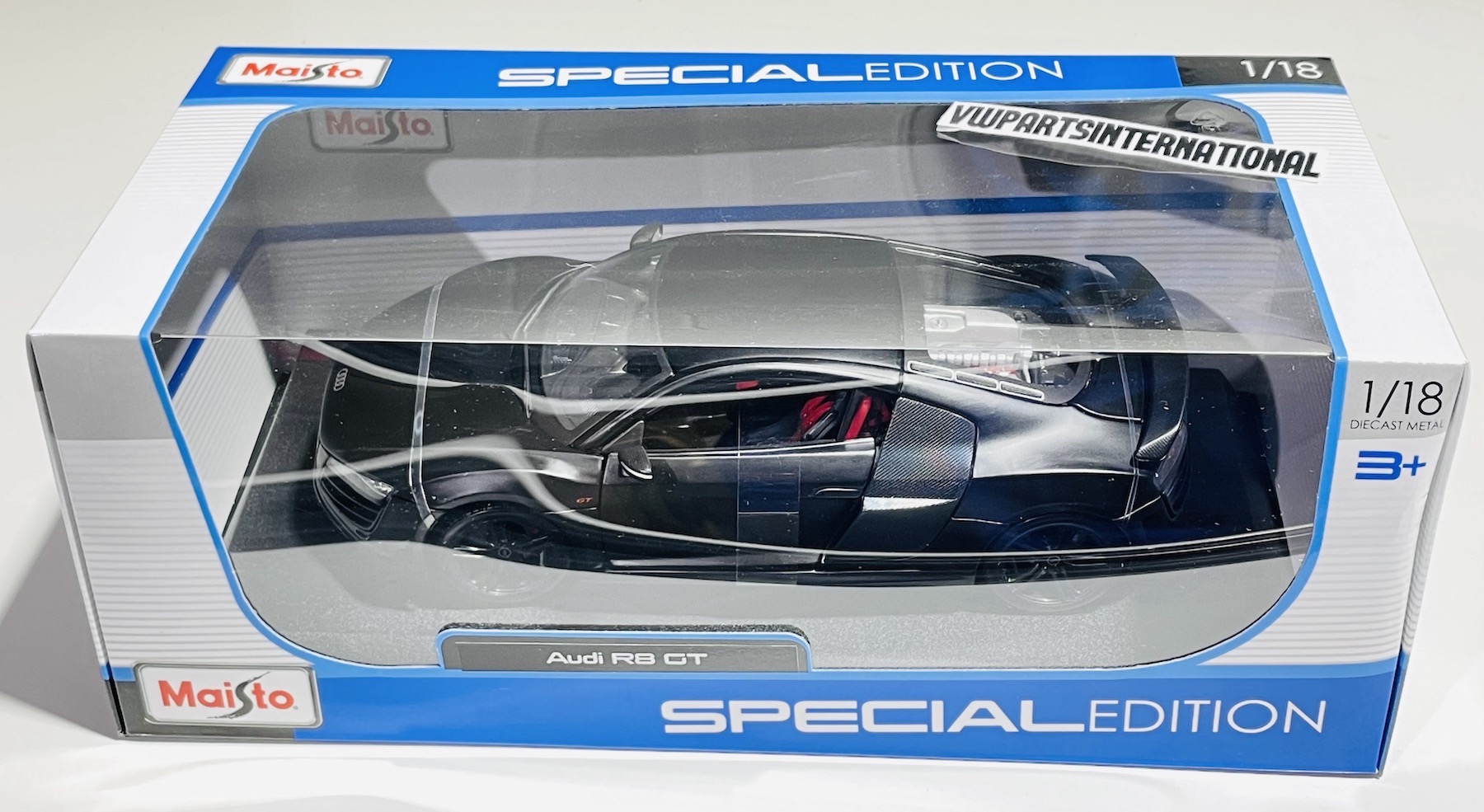Maisto® Modellauto Audi R8 GT Matt Schwarz Modellauto 1:18 Maisto