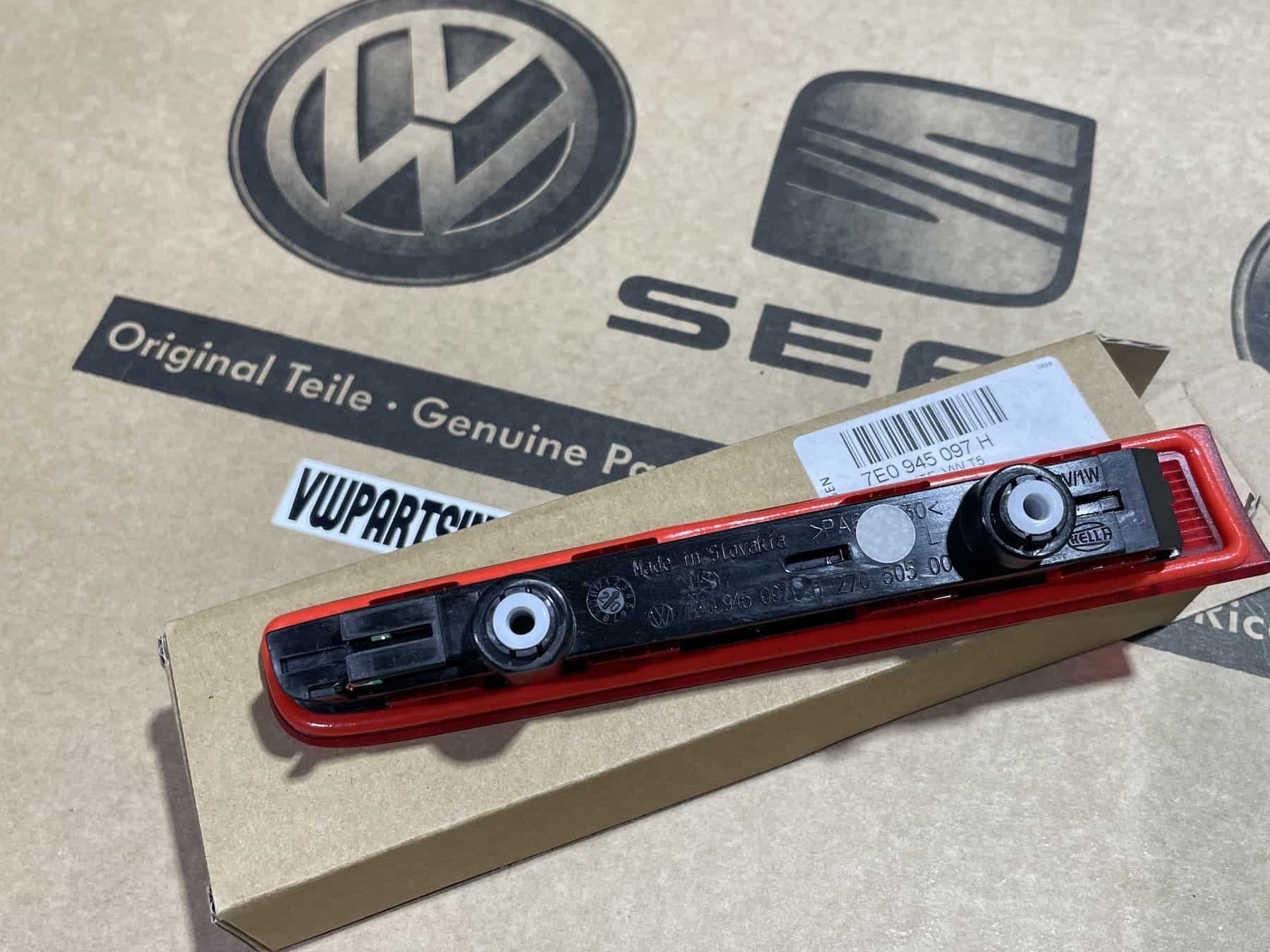 VW Transporter T5 Barn Door Rear Upper Brake Light Left New Genuine OEM