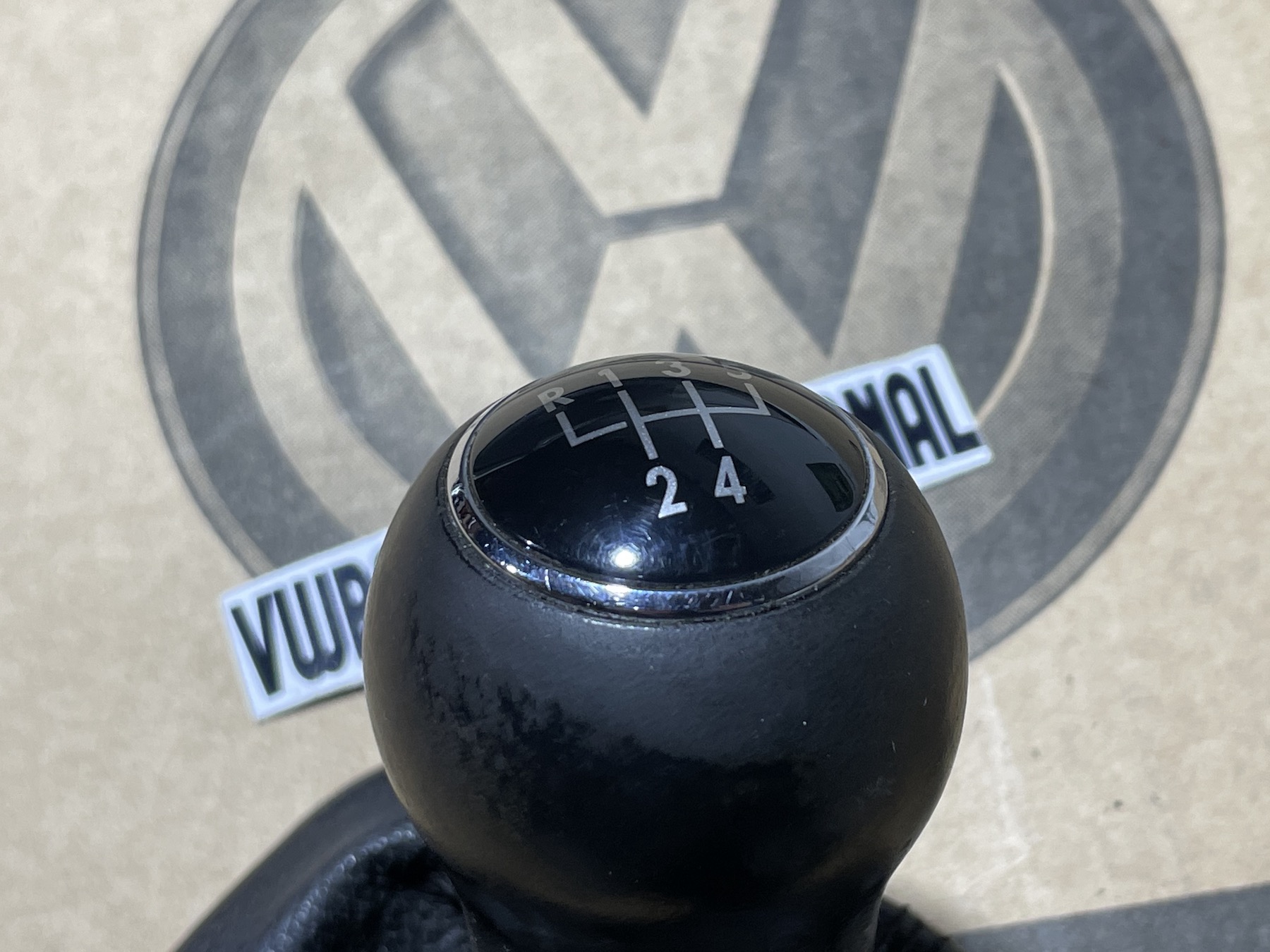 VW Golf MK4 5 Speed Gear Knob Shift Stick Black Leather Used Genuine OEM Part VW Parts