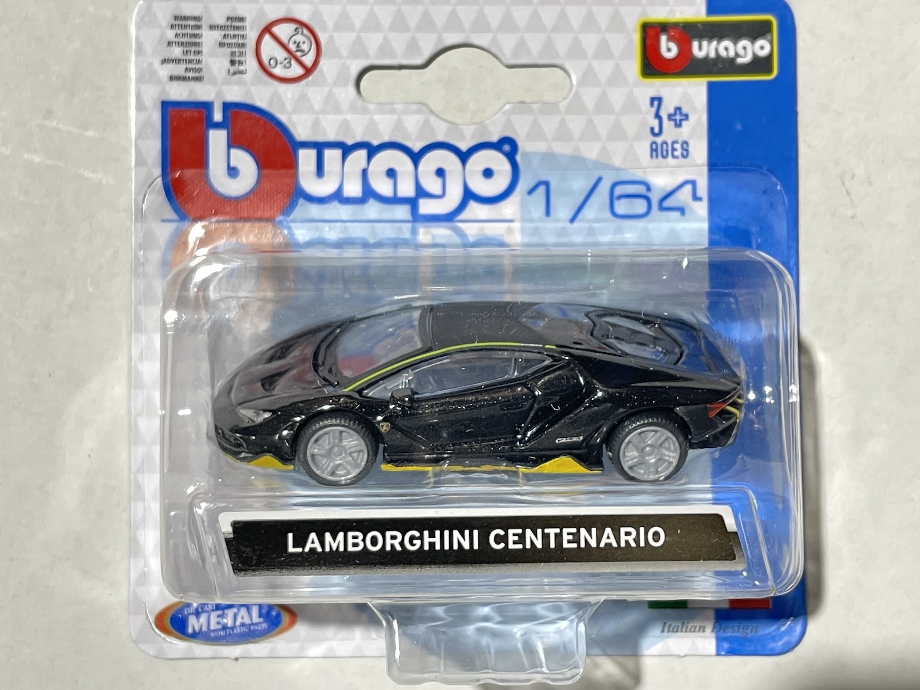 Lamborghini Centenario Street Fire 1:64 Scale Model Car Toy Childs