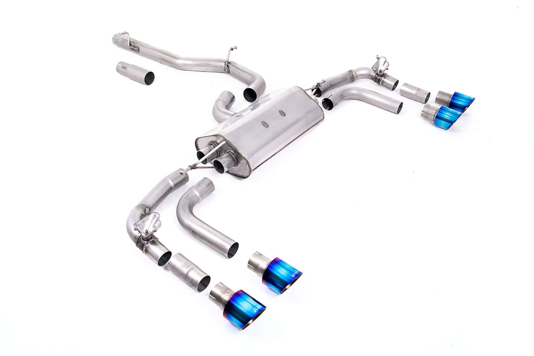 VW Tiguan R Milltek Sport Exhaust System Particulate Filter Back Quad