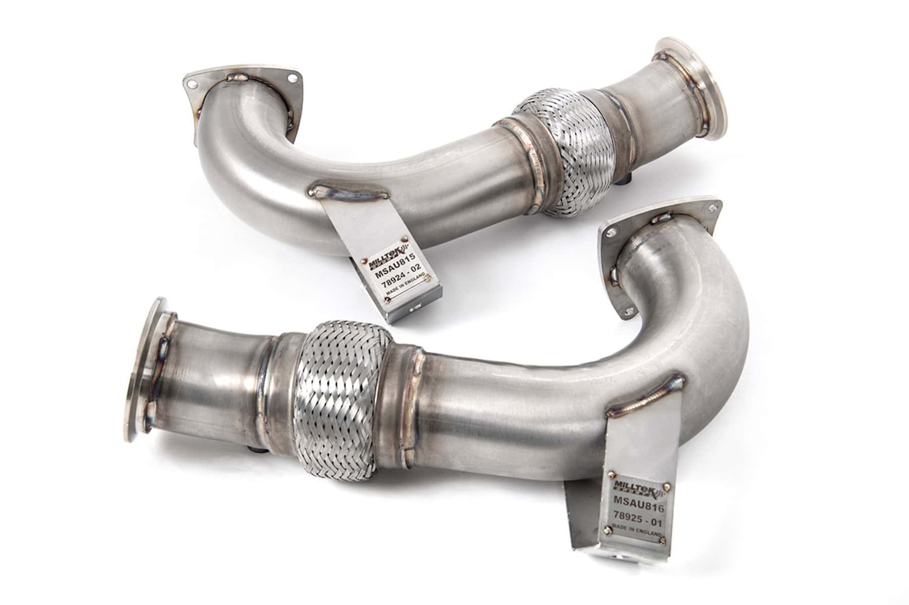 Audi R8 V10 5.2L Gen 2 Milltek Sport Exhaust OPF GPF Bypass Pipes VW