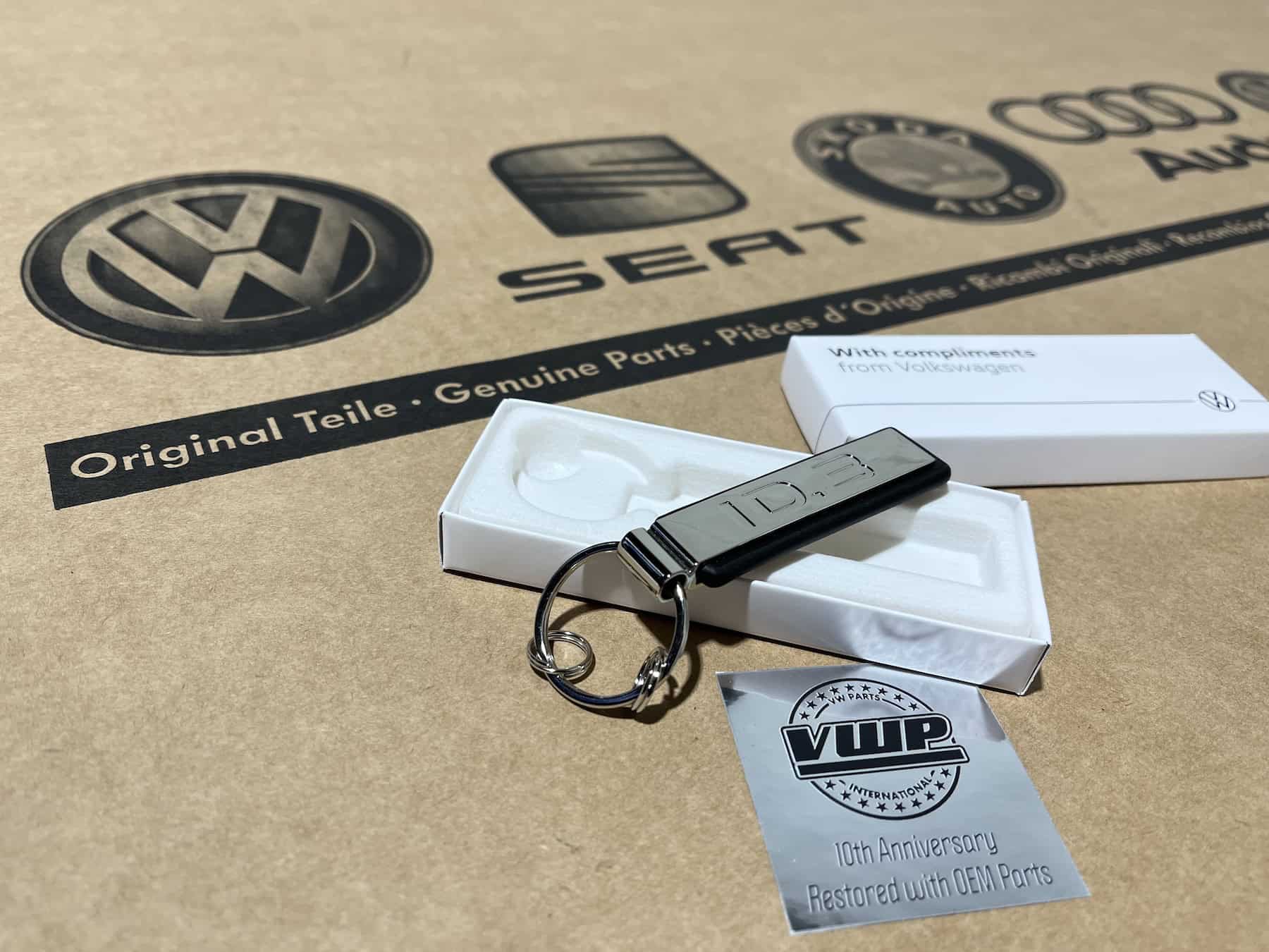 VW ID.3 Keyring Key Fob Chain New Genuine OEM Volkswagen Accessory Gift