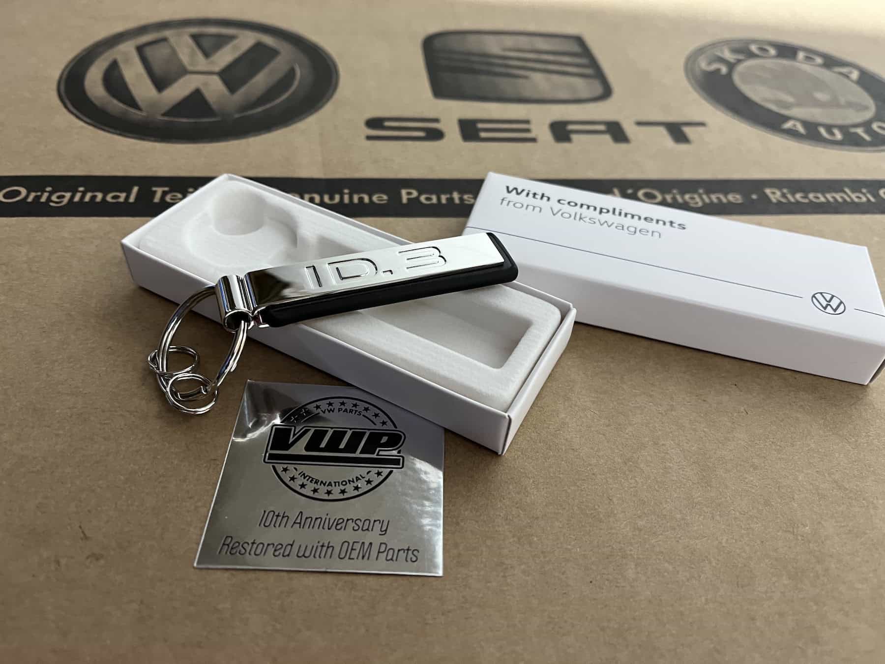 VW ID.3 Keyring Key Fob Chain New Genuine OEM Volkswagen Accessory Gift