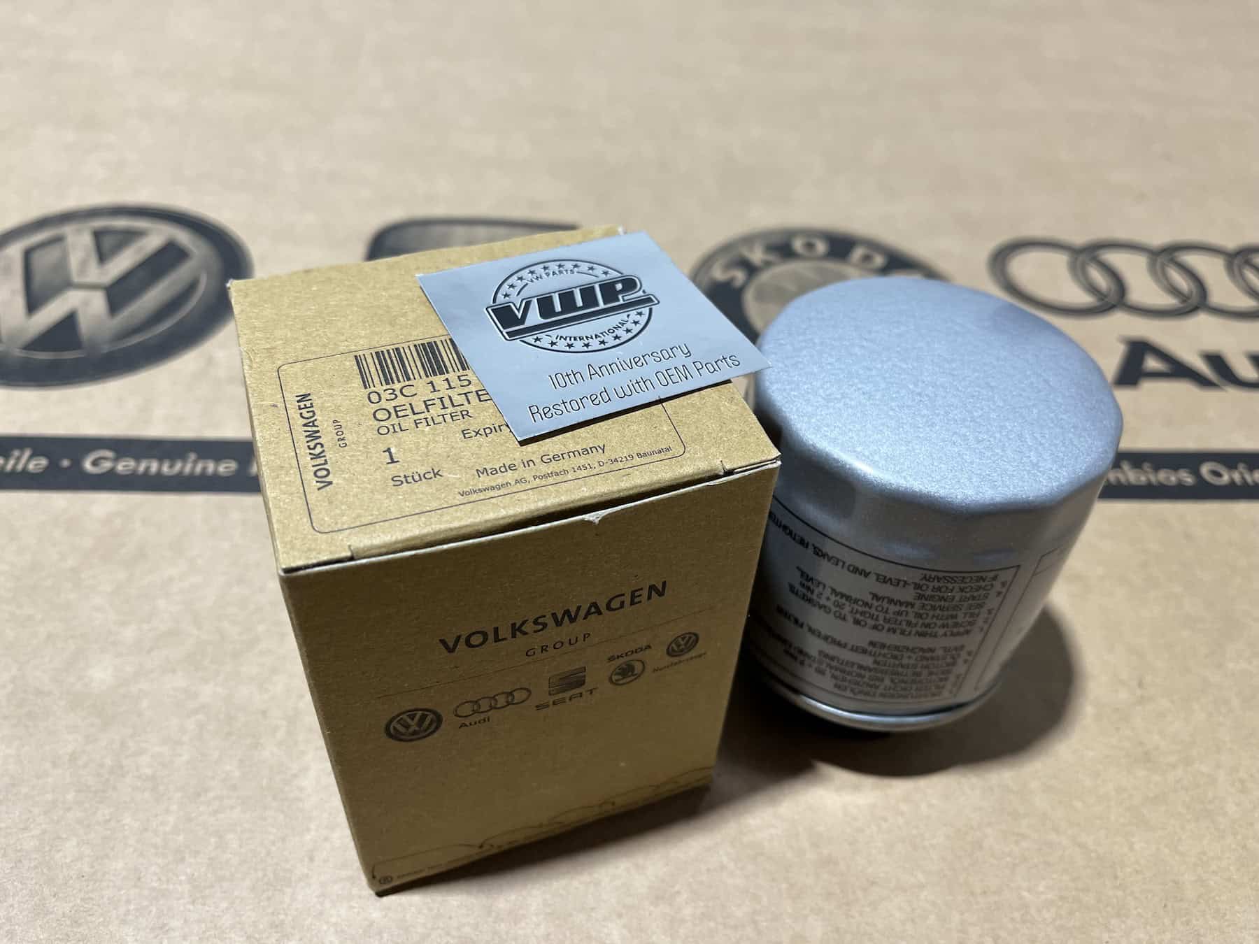 VW Audi Engine Oil Filter 03C115561H Genuine New OEM Part - VW Parts ...