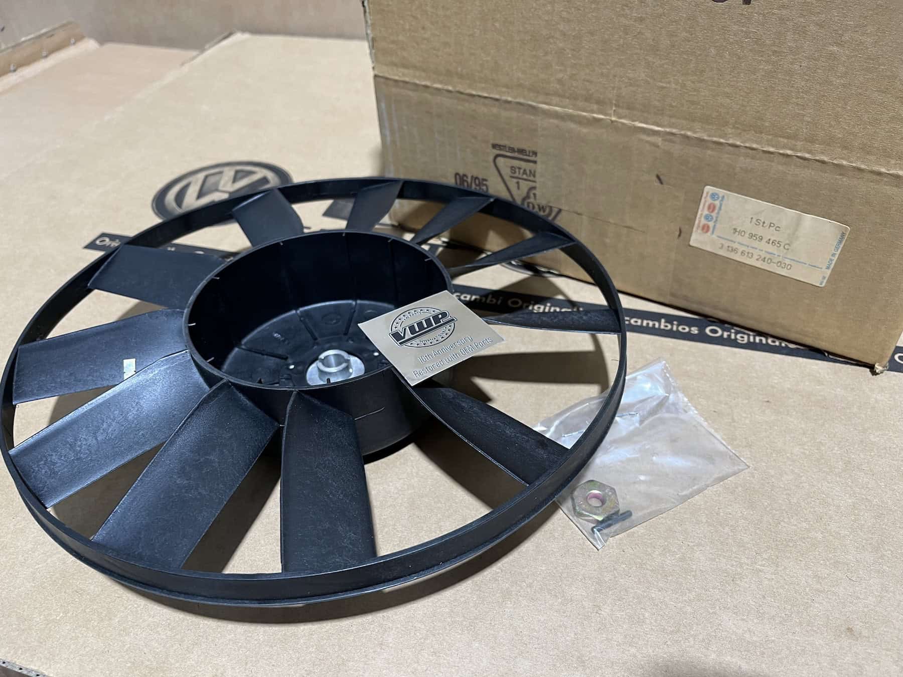 VW Golf MK3 Vento Radiator Fan Wheel 303mm Bosch 68mm VBelt Pulley New