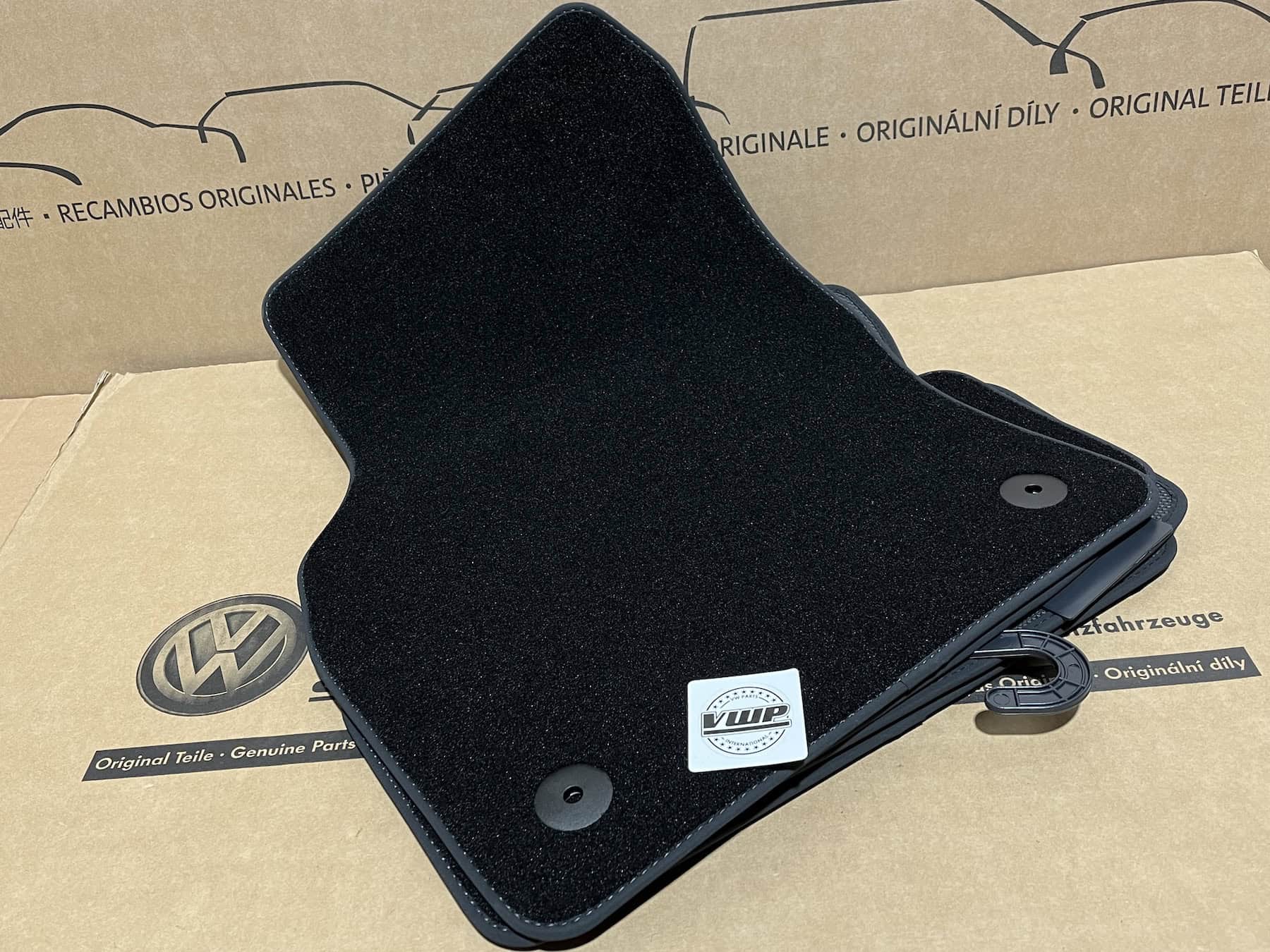 VW Golf MK7 MK8 Carpet Floor Mats Set Foot Feet Pads Black Genuine OEM