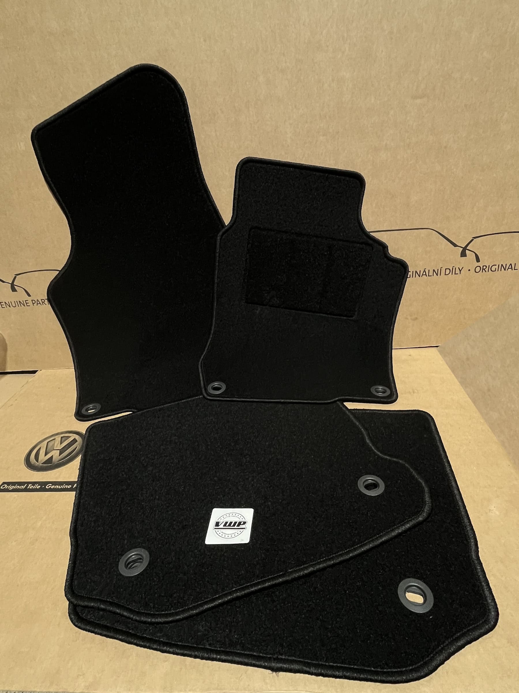 VW Golf MK4 GTI TDI Black Carpet Floor Foot Mats Genuine New OEM Parts RHD VW Parts International