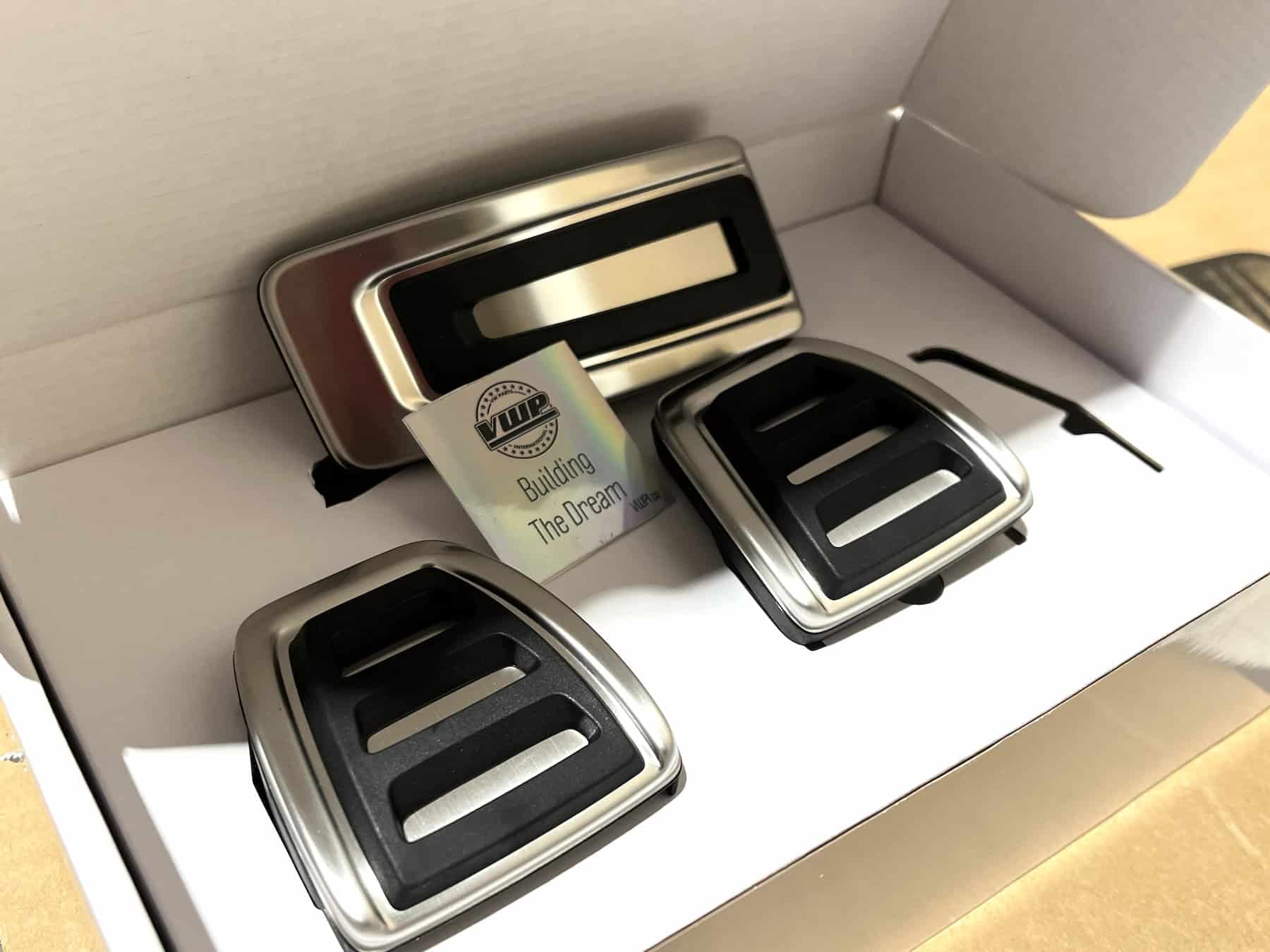 VW Golf MK7 Manual RHD Stainless Steel Pedal Cover Cap Set