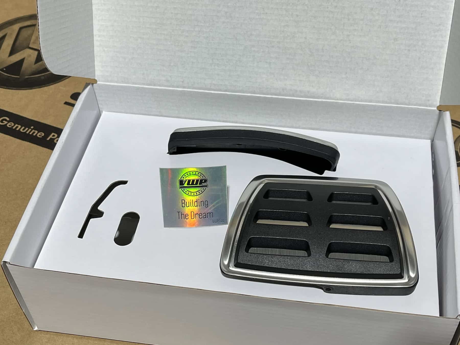 VW Golf MK7 DSG RHD Stainless Steel Pedal Cover Cap Set Genuine