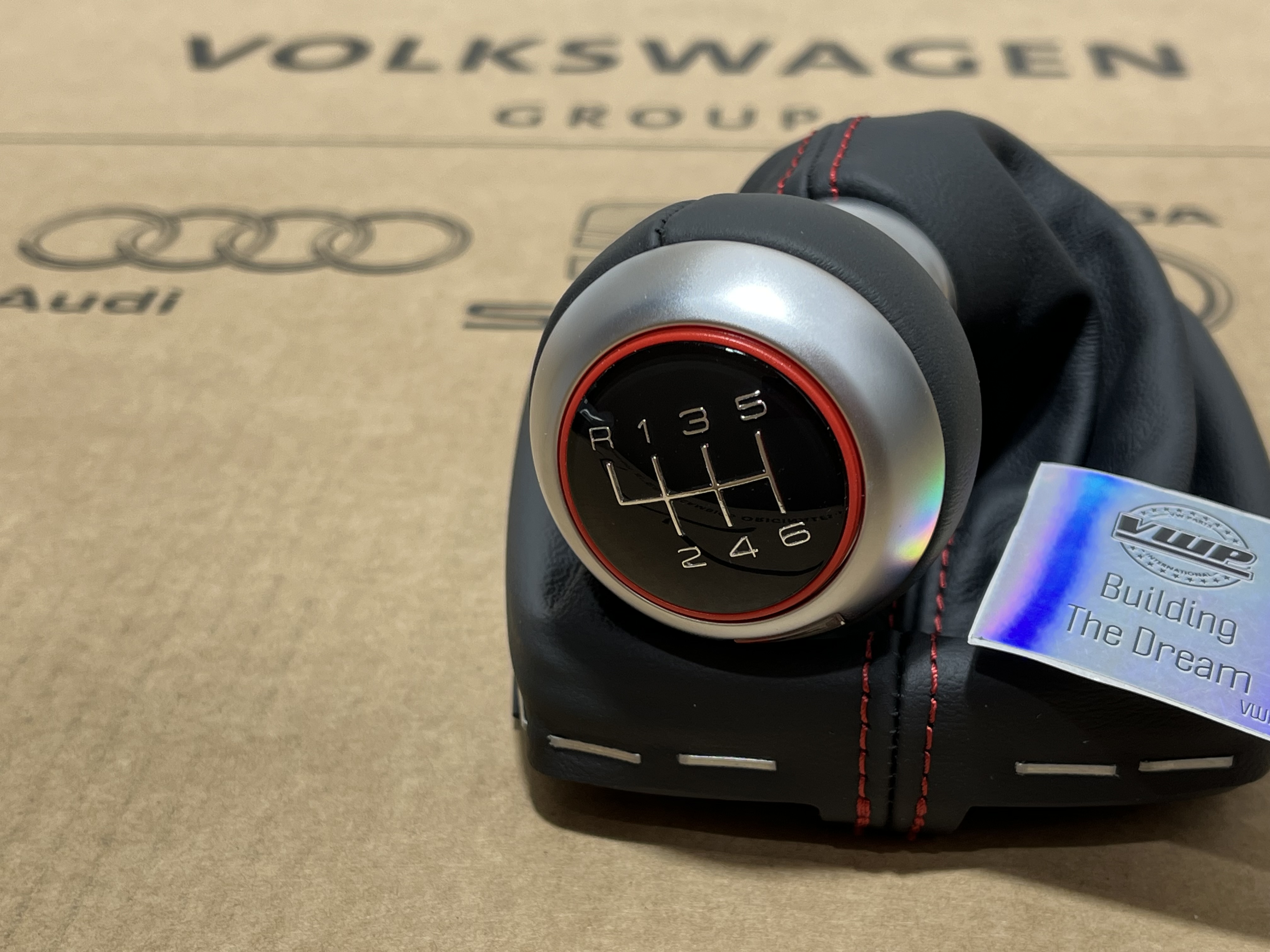 BFI New Beetle Manual Shift Boot (Alcantara) Black Alcantara / Red Stitch