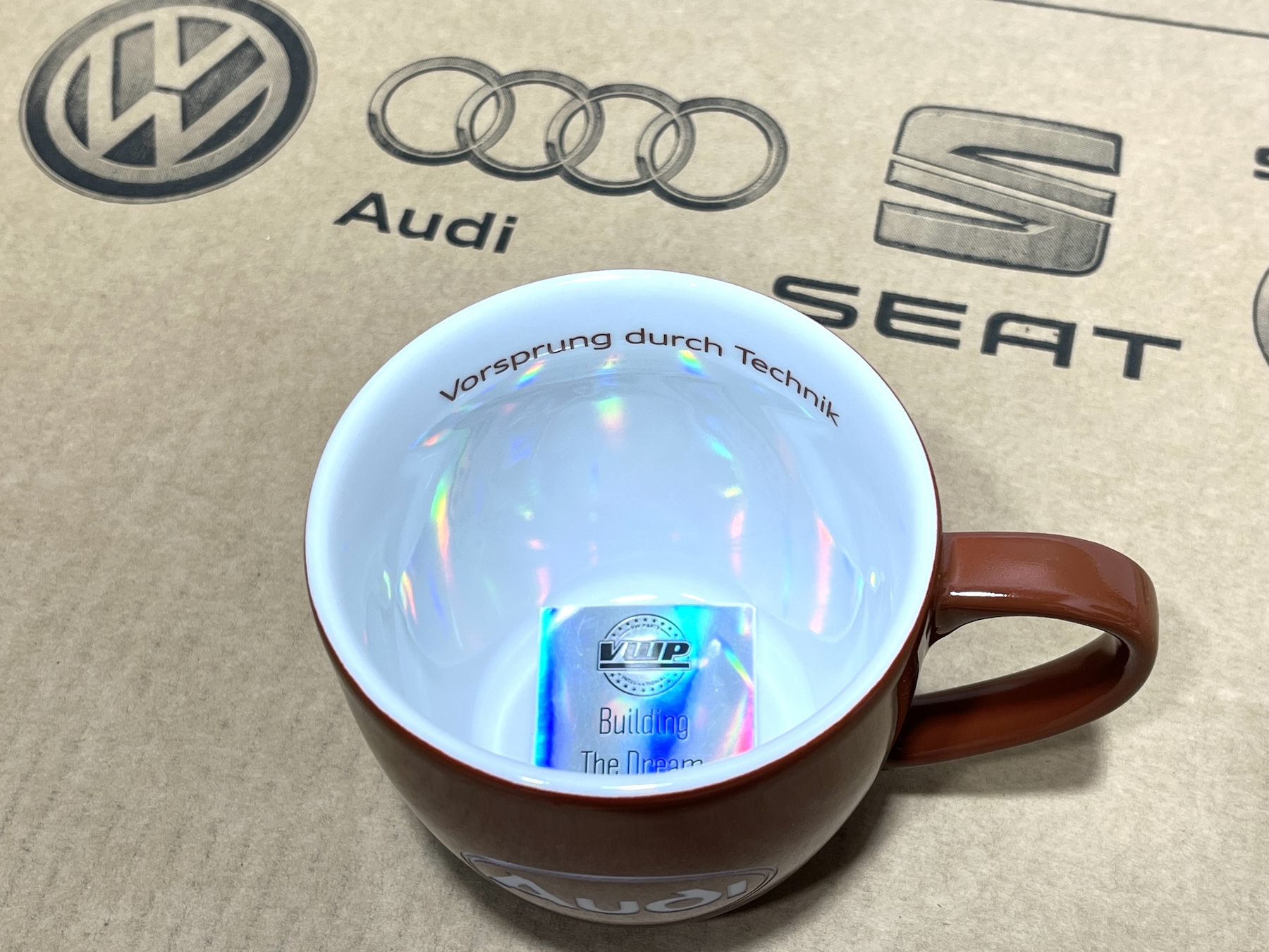 Audi Oval Logo Mug Cup Audi Tradition OEM Accessory Gift - VW 